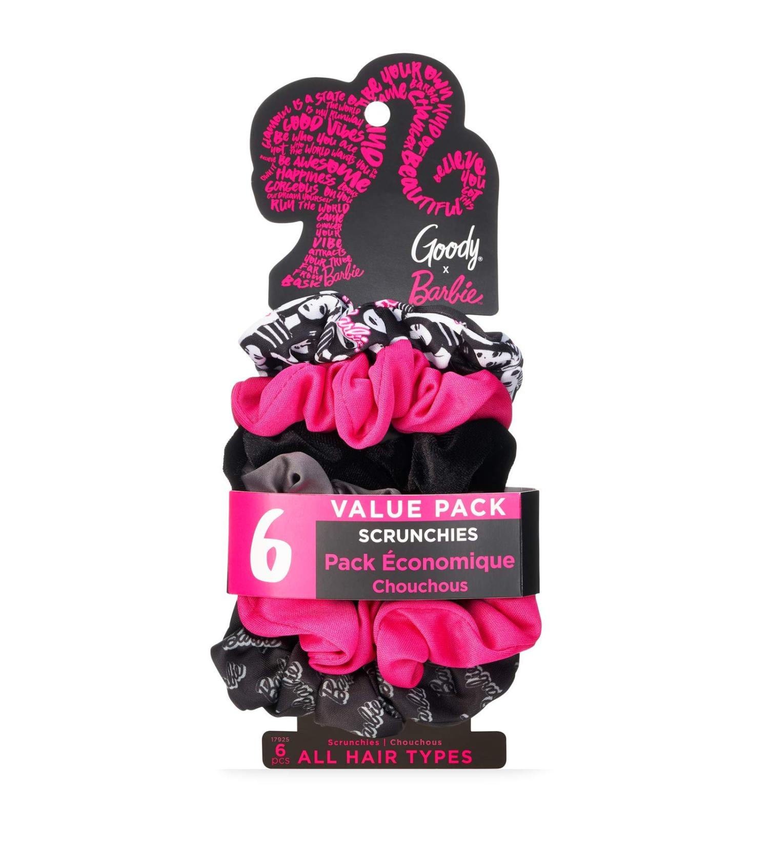 Goody x Barbie Girls Ouchless Hair Scrunchie - 6 Count Assorted - Hair Accessories for Keeping Hair in Place - Buy Online on GoSupps.com