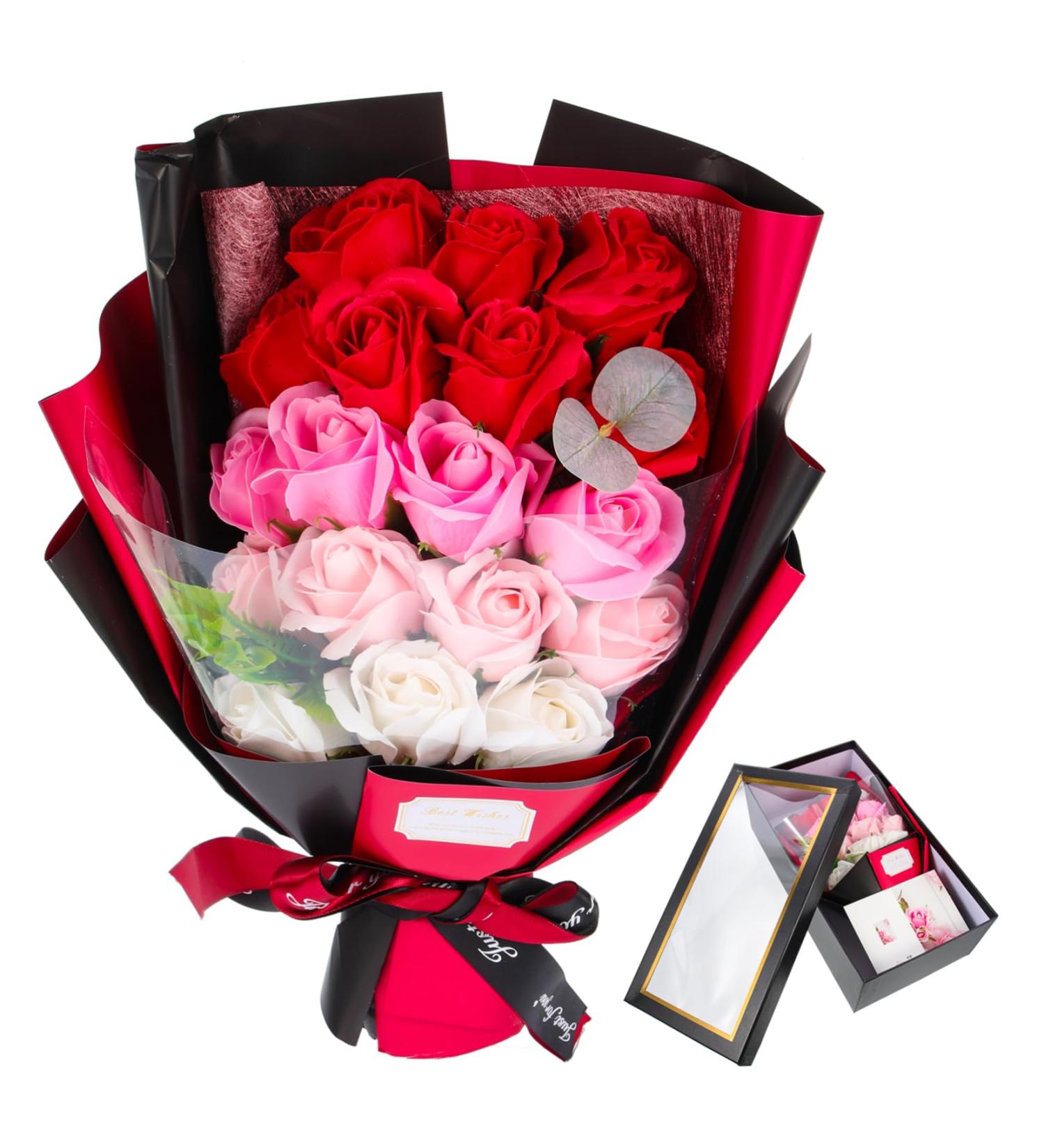 Artibetter Immortal Bouquet Forever Flower Real Rose Petals Eternal Rose Flower Bouquet Preserved Flowers Flores Soap Rose Bouquet Scented Soap Bouquet Fake Rose Artificial Roses Soap Flower - Buy Online on GoSupps.com