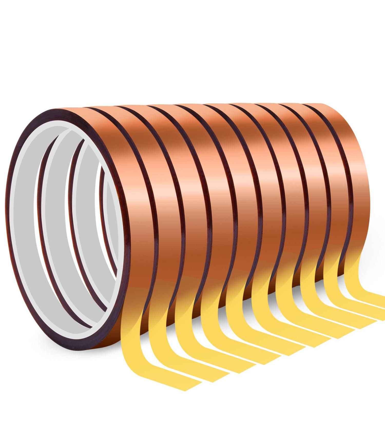 10 Rolls Heat Resistant Sublimation Tapes - 10mm X 33m - Ideal for Heat Press, Electronics, Soldering - Adhesive Vinyl, No Residue - Buy Online on GoSupps.com