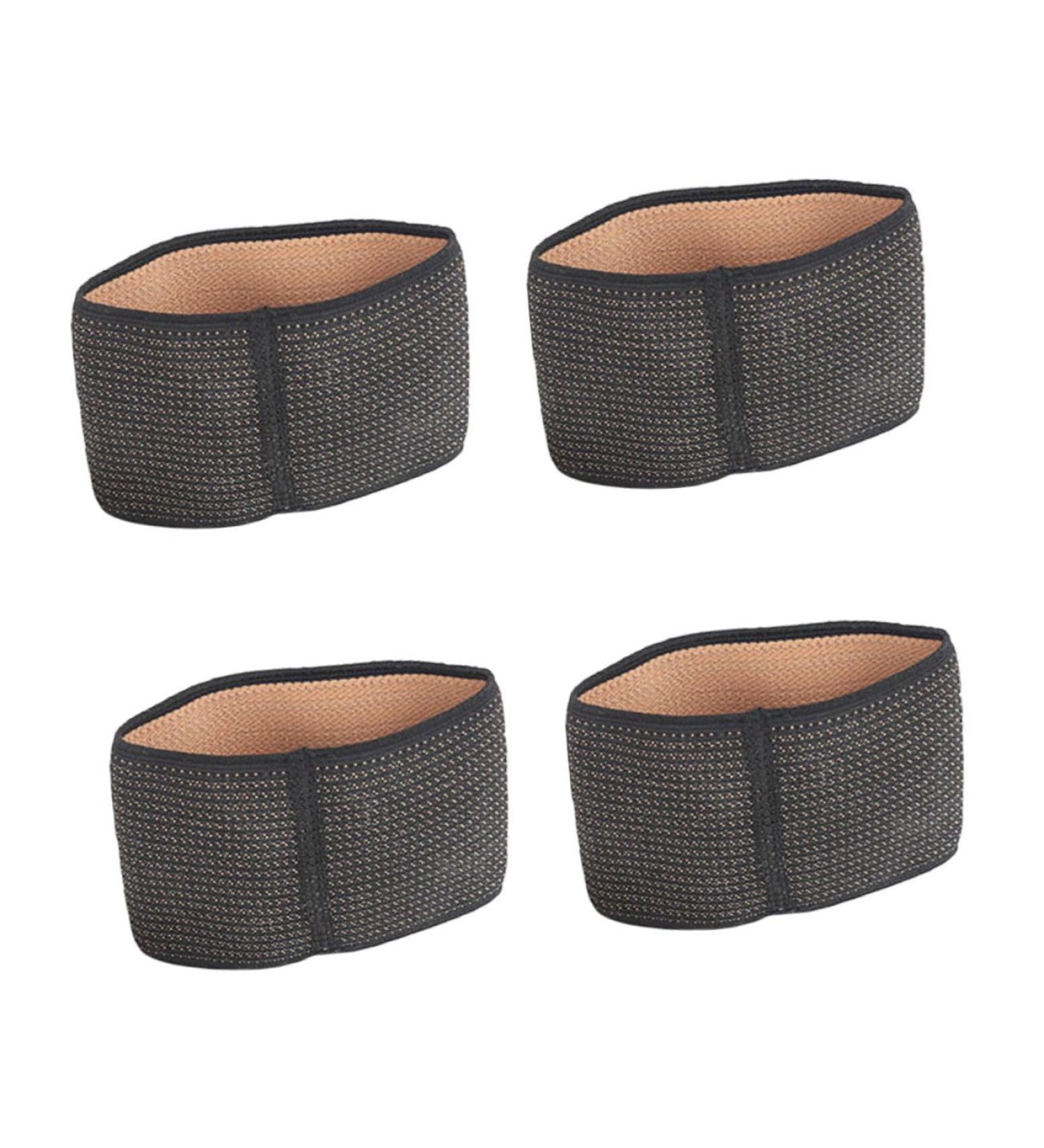 NOLITOY Copper Zap Breathable Guard Sleeves for Flat Foot Arch Support - 2 Pairs Sports Protector (8.7x6cm) - Black - Buy Online on GoSupps.com