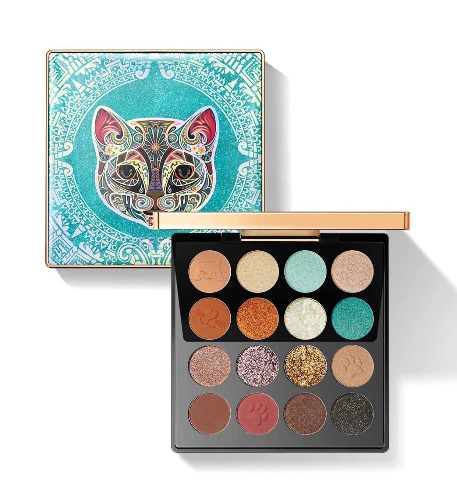 Zeesea British Museum Egypt Collection 16 Colors Eyeshadow Palette - Shimmer, Matte & Glitter (07 CAT) - Buy Online on GoSupps.com