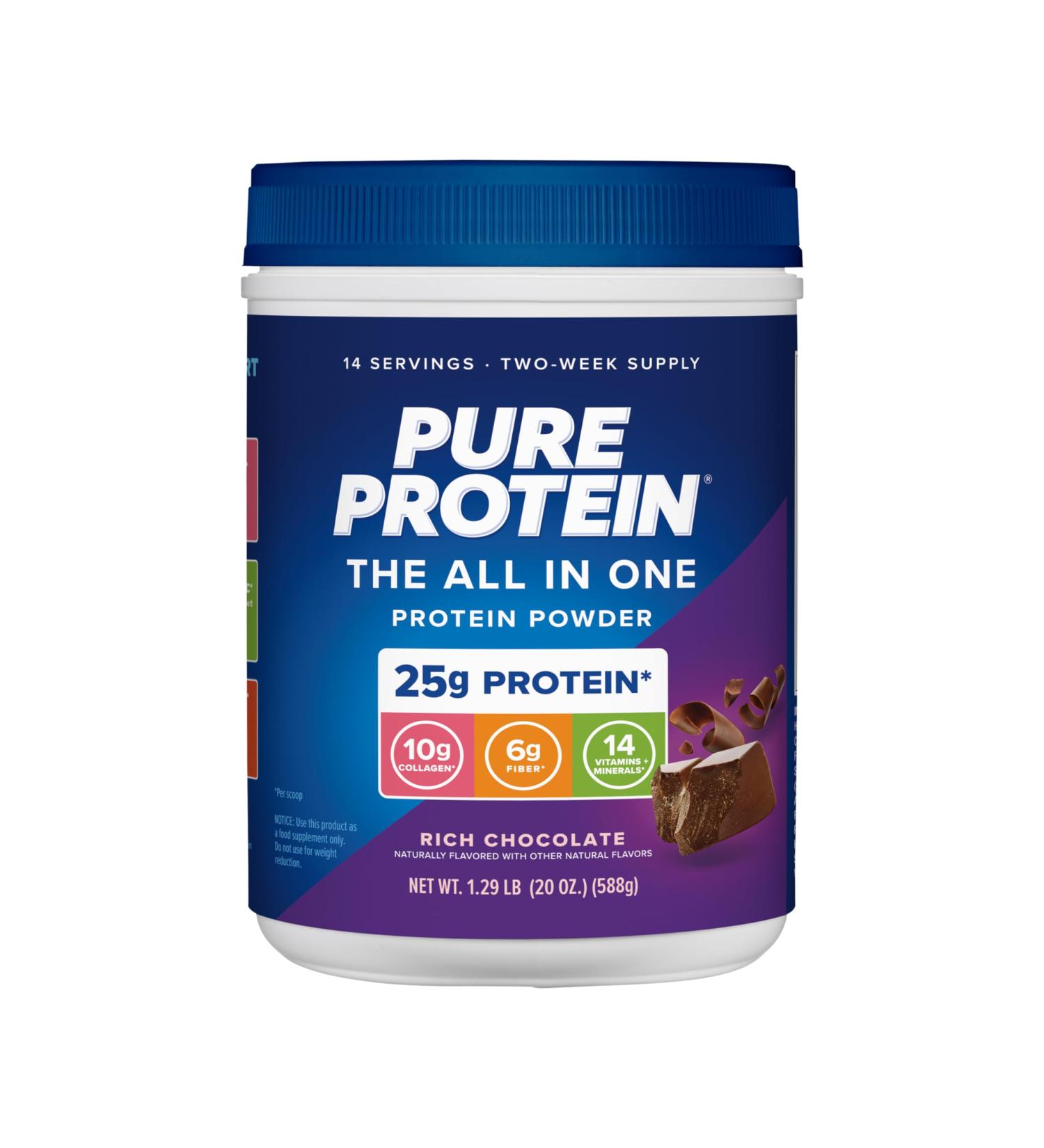 All-in-One Rich Chocolate Powder - Whey & Collagen High Fiber Vitamins No Added Sugar Non-GMO Gluten-Free 1.25lb | Shop Internationally - Buy Online on GoSupps.com