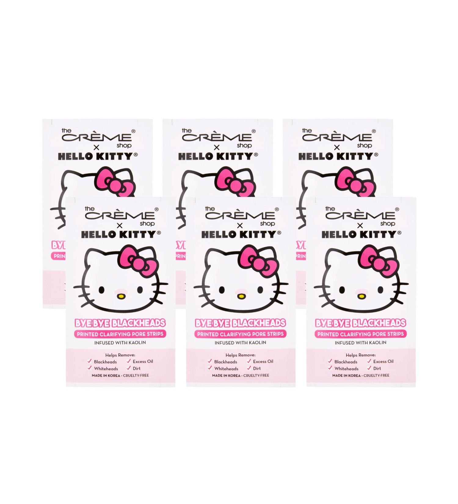 Shop The Cr me Shop Hello Kitty Bye Bye Blackheads Nose Pore Strips - Set of 6 | Best International Shipping - Buy Online on GoSupps.com