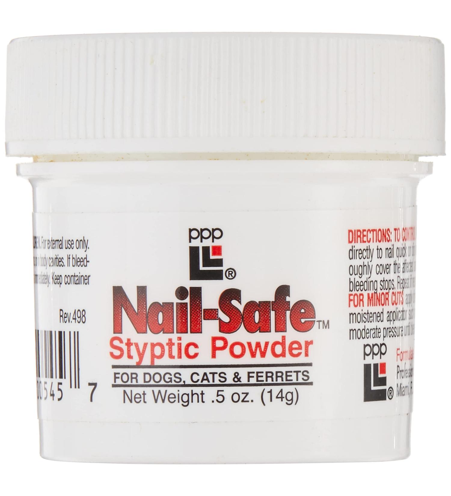 Pet Nailsafe Styptic Powder .5 Oz - Professional Grooming Solution - Buy Online on GoSupps.com