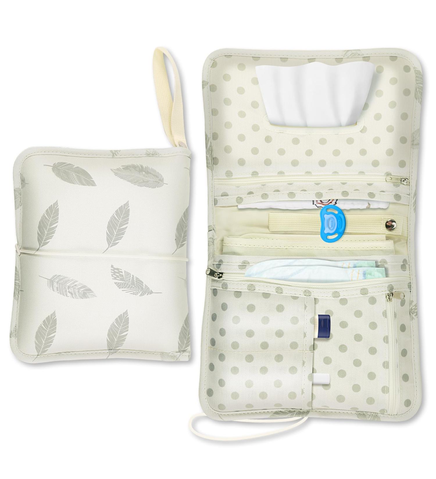 Nesritoy Baby Diaper Bag with Diaper Pad - Spacious & Compact On-the-Go Diaper Backpack in Beige (22x18cm) - Buy Online on GoSupps.com