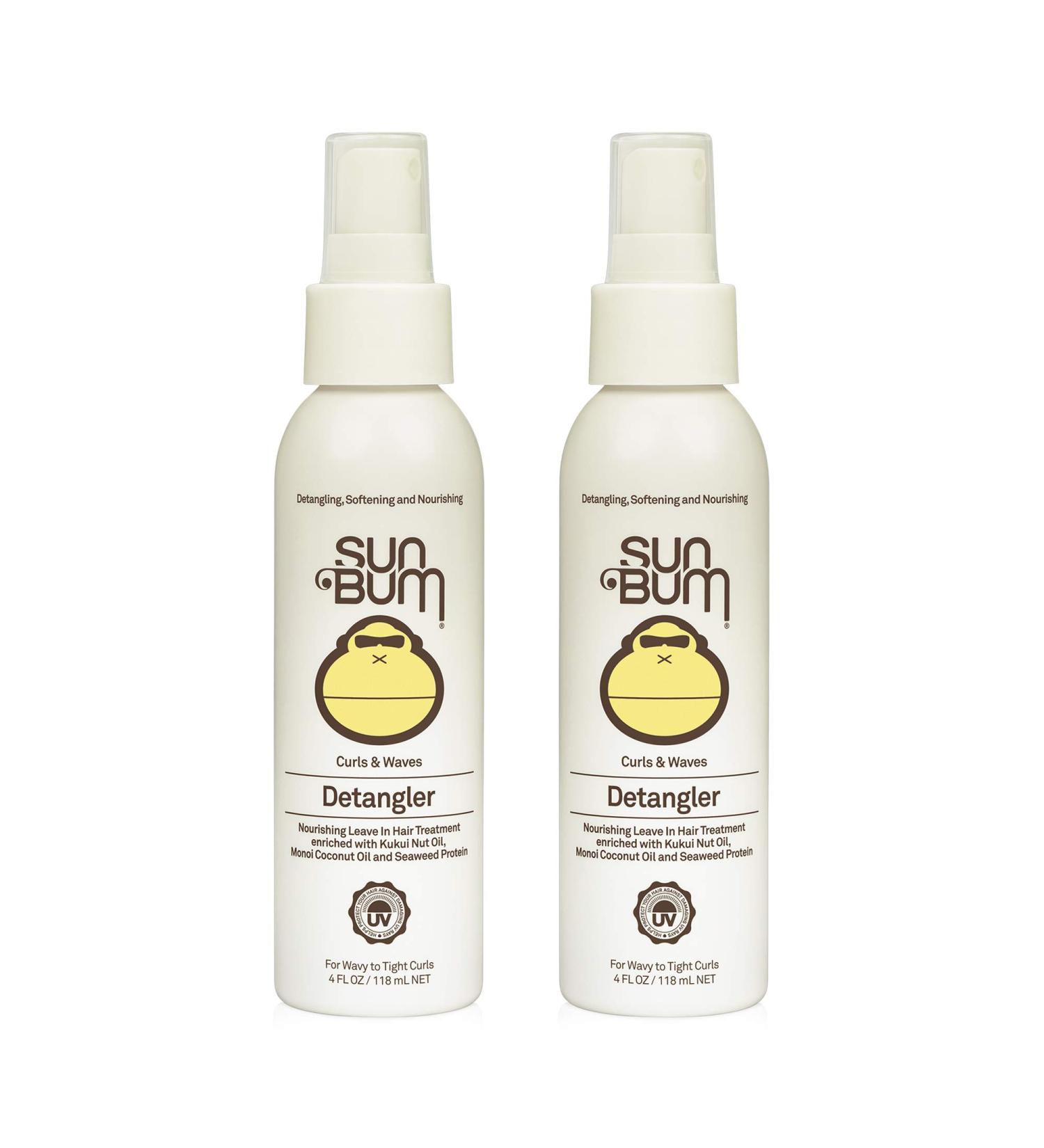 Sun Bum Sun Bum Curls & Waves Detangler Vegan and Cruelty Free Moisturizing Hair Treatment for Wavy and Curly Hair 2 Pack 8 Fl Oz (Pack of 1) - Buy Online on GoSupps.com