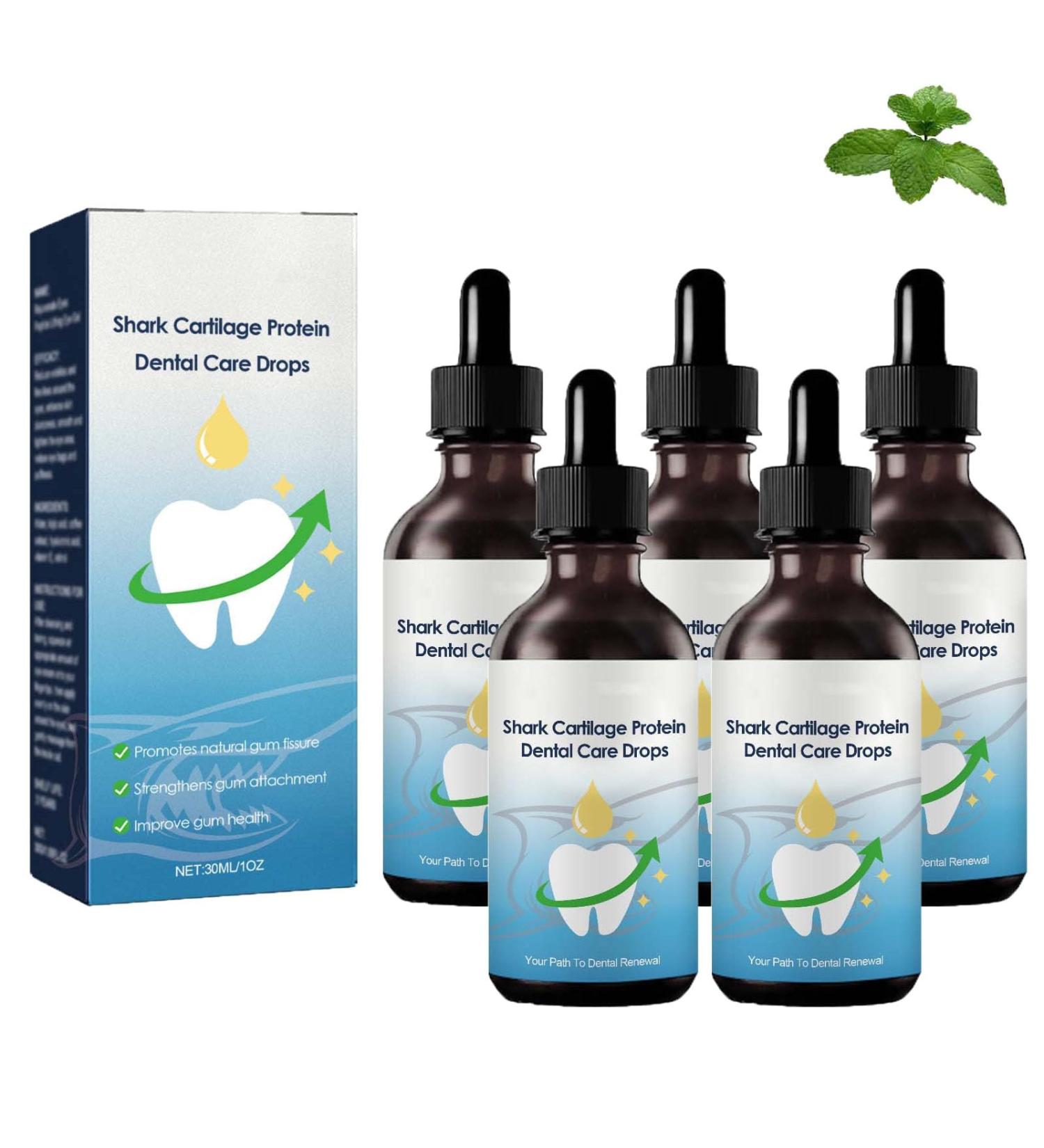 Aexzr Shark Cartilage Protein Dental Care Drops | Gum & Tooth Regrowth & Whitening | 5PC Stain Removal Serum - Buy Online on GoSupps.com