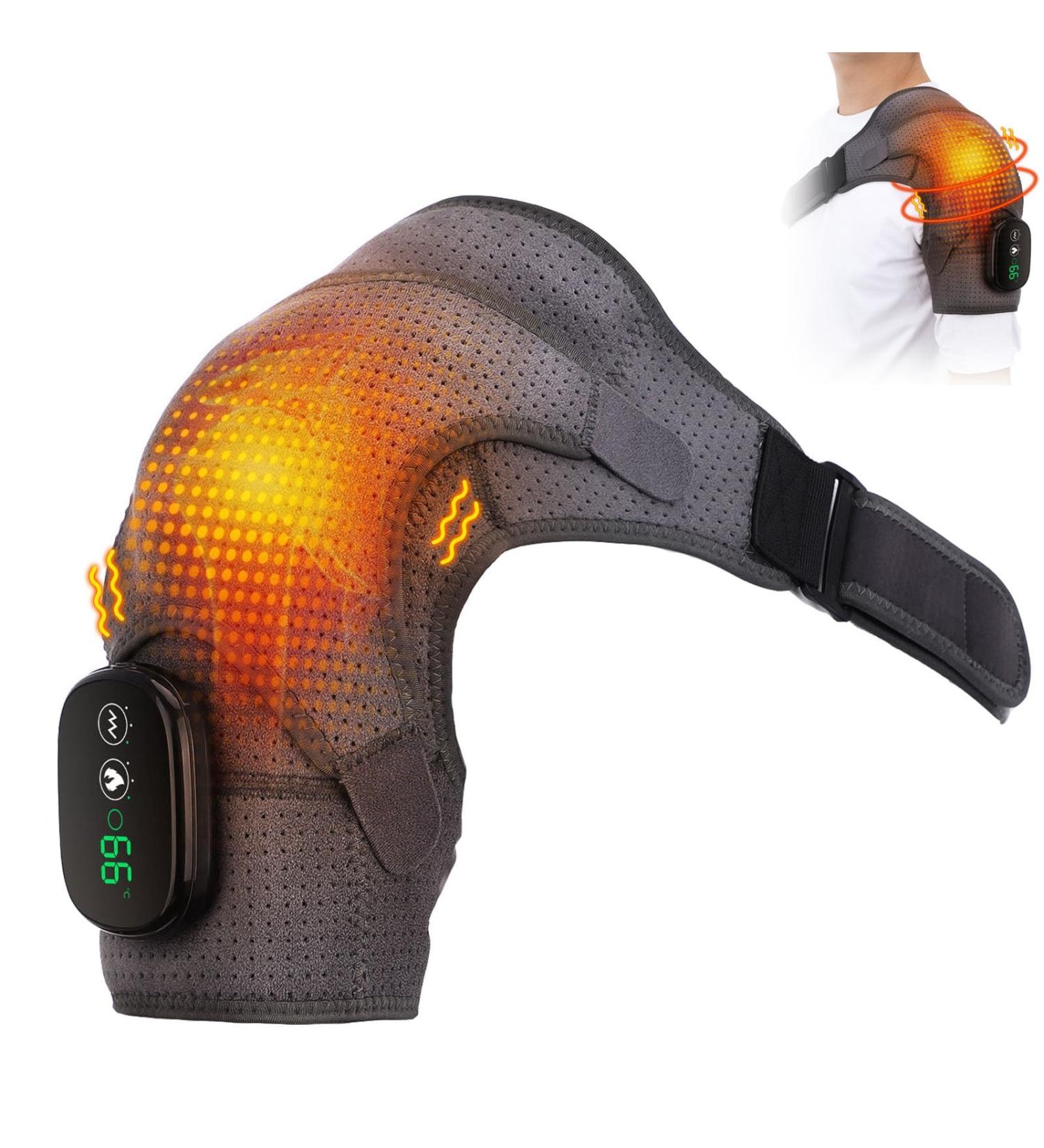 Medicpure Shoulder Medicpure Shoulder Brace Medic Pure Shoulder Heated Shoulder Brace Shoulder Brace for Tendonitis Heating Pad For Arm and Shoulder Pain (Gray) - Buy Online on GoSupps.com