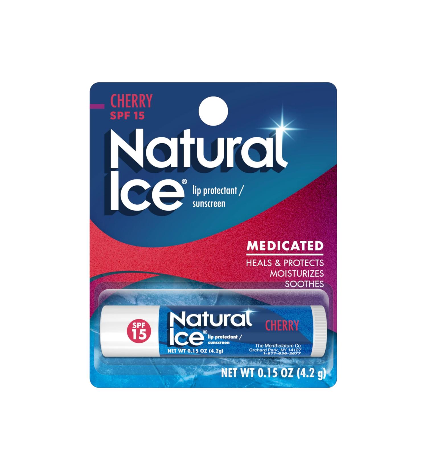 Natural Ice Cherry SPF 15 Medicated Lip Balm 0.15 Ounce - Buy Online on GoSupps.com