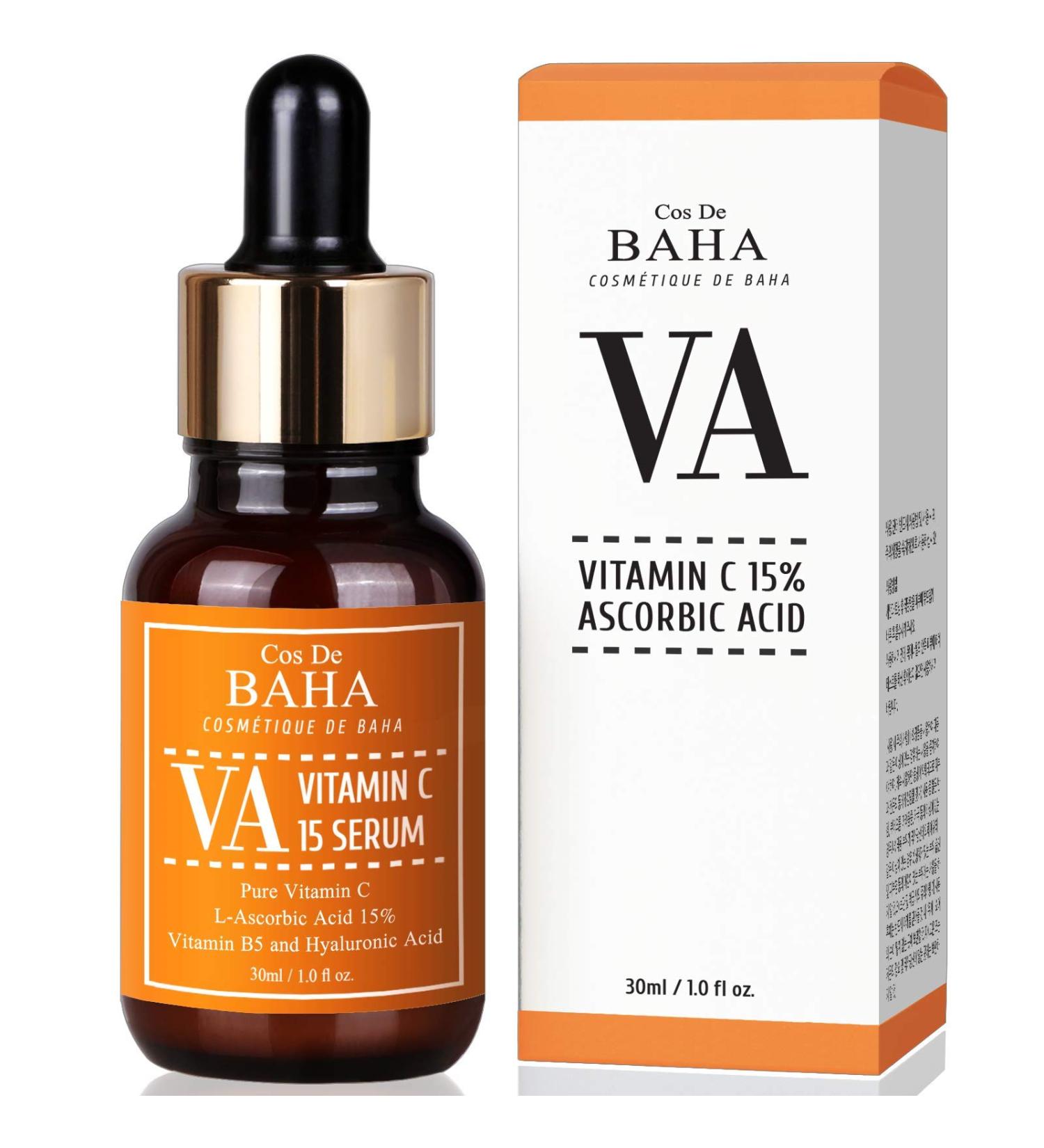 Cos De BAHA VA Vitamin C Serum 15% Ascorbic Acid | Brightening & Anti-Aging | 1 oz - Buy Online on GoSupps.com