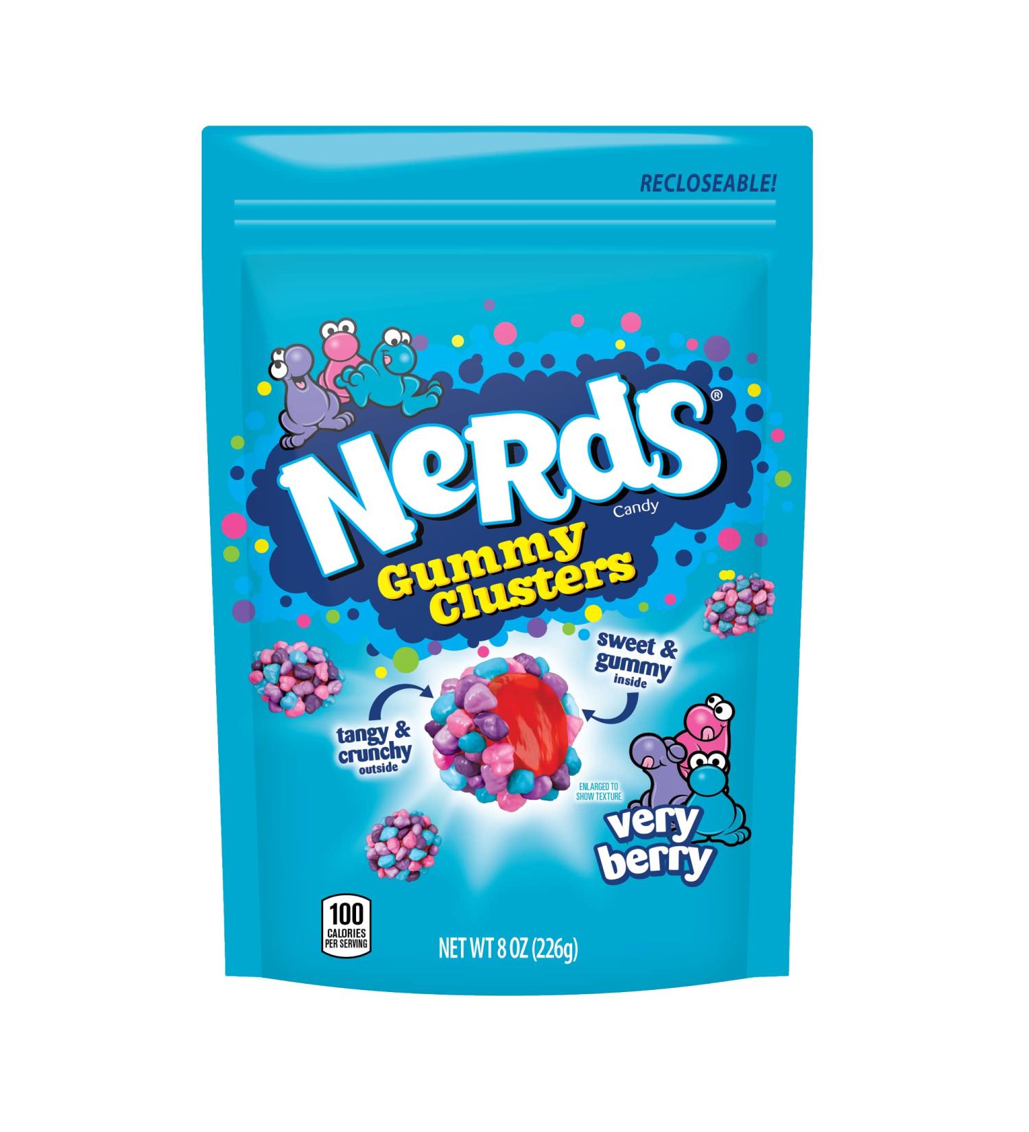 Nerd Nerds Gummy Clusters Very Berry 8oz - Buy Online on GoSupps.com