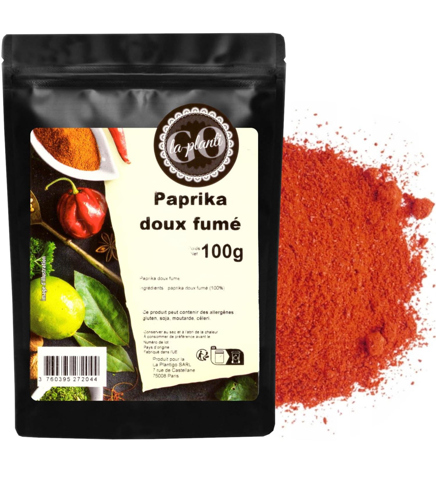 Smoked sweet paprika 100 g - LA PLANTIGO - Buy Online on GoSupps.com