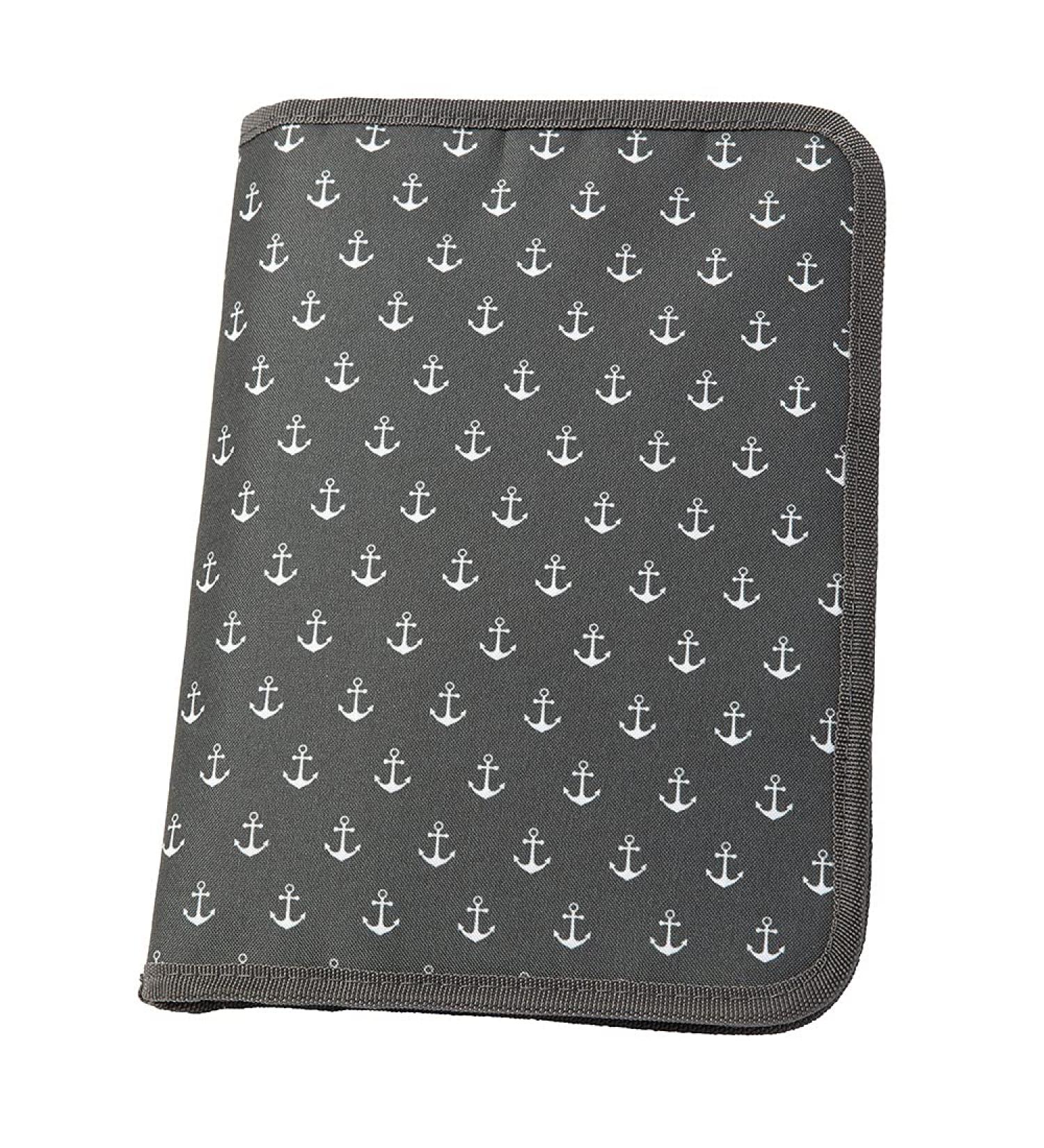 Luxdag Nylon Wrap Diaper Bag with Zipper - Dark Gray Anchor - Stylish & Functional Compartment Organizer for On-the-Go Parents - Buy Online on GoSupps.com