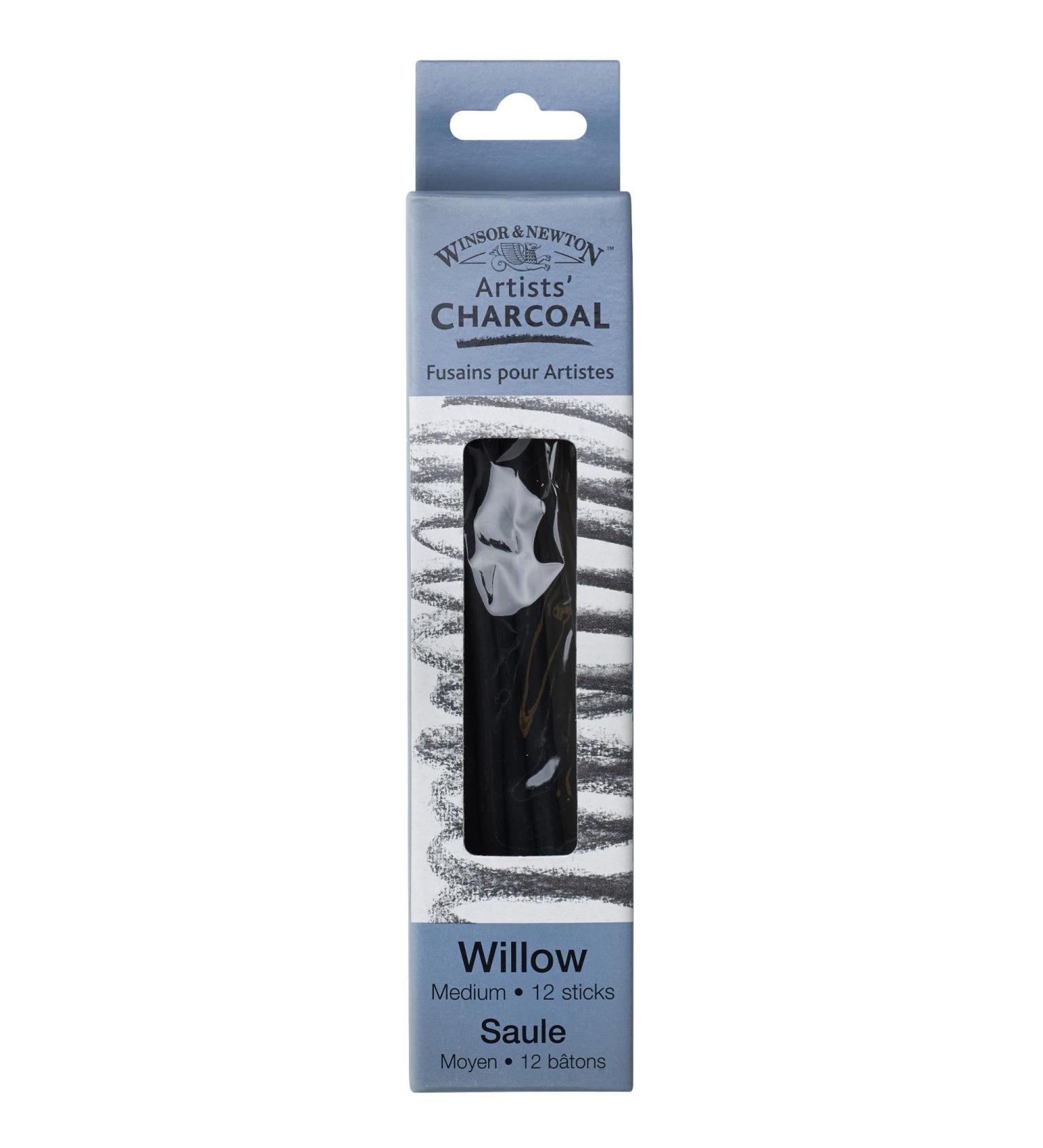 Winsor & Newton Artists' Willow Charcoal  Medium  Box of 12 Box of 12 Medium