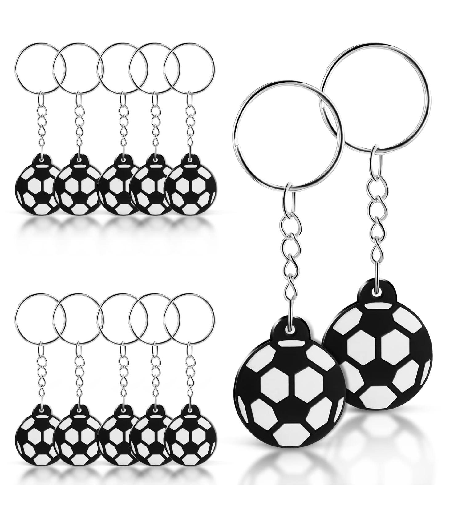 Mini Football Keychains - 12 Pack Soccer Keyrings for Kids | Perfect for Party Favors & Backpacks - Buy Online on GoSupps.com