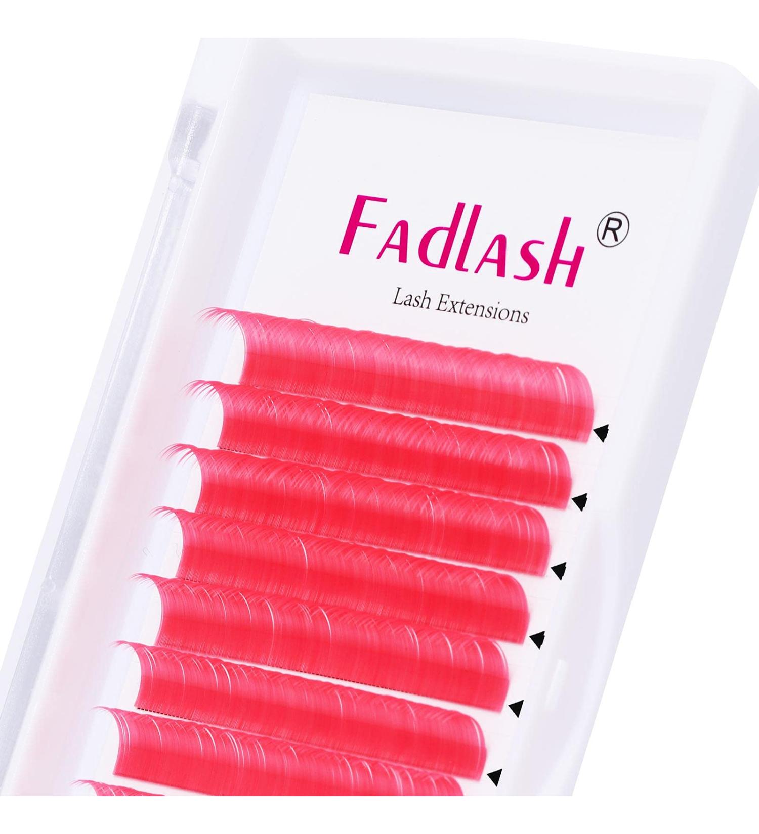 Buy Pink Lash Extensions 0.15mm D Curl | FADLASH Colored Classic Eyelash Extensions - 16mm Professional Quality - Buy Online on GoSupps.com