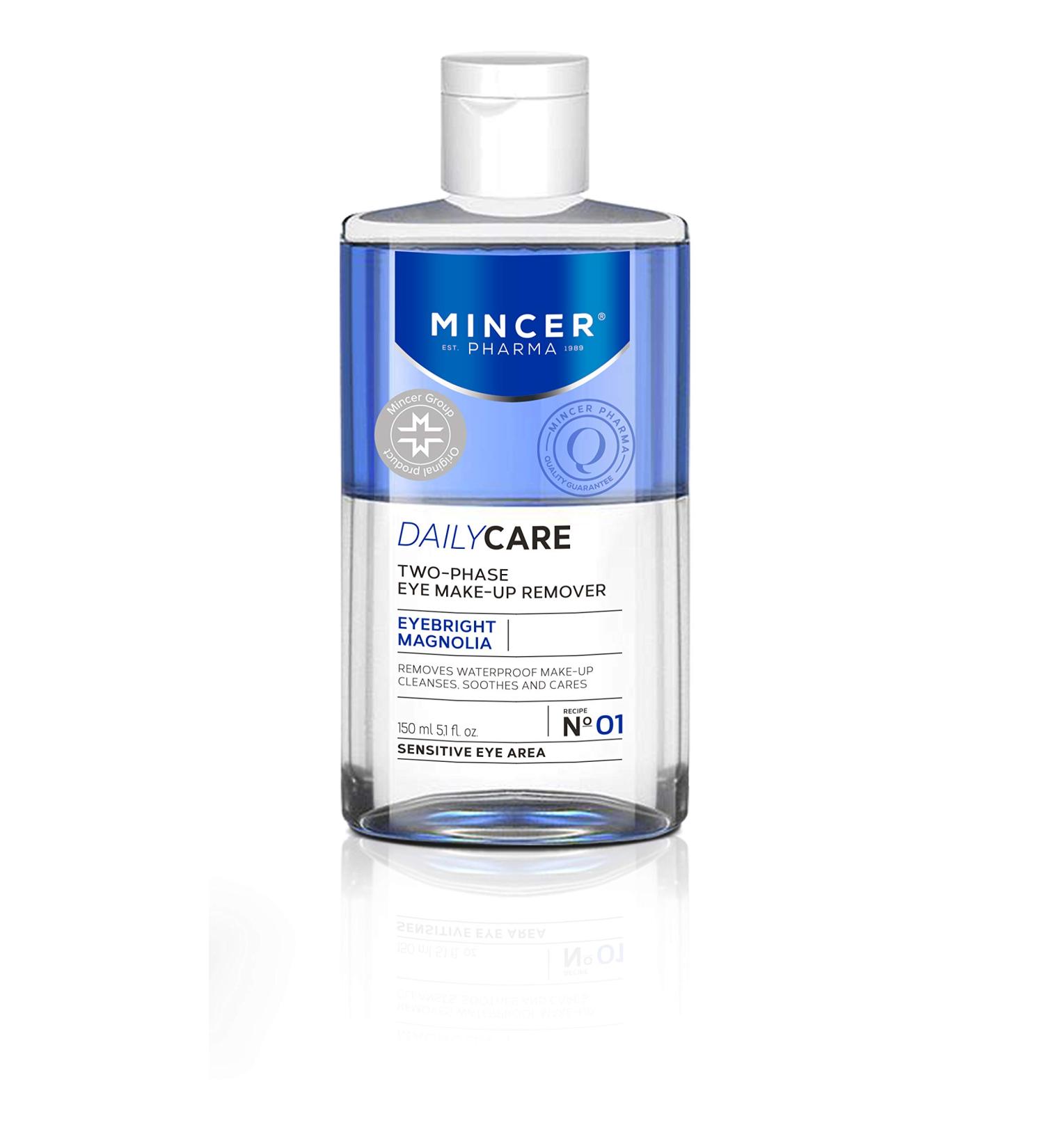 Mincer Pharma Daily Care Two-Phase Eye Make-Up Remover for Sensitive Skin | Eyebright & Magnolia Extract | 150ml - Buy Now! - Buy Online on GoSupps.com