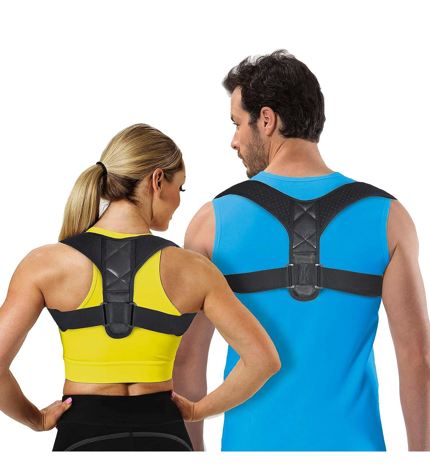 Posture Corrector for Men and Women Posture Brace Adjustable Upper Back Support Brace Straightener for Providing Pain from Neck Upper Back Shoulder Correction - Buy Online on GoSupps.com