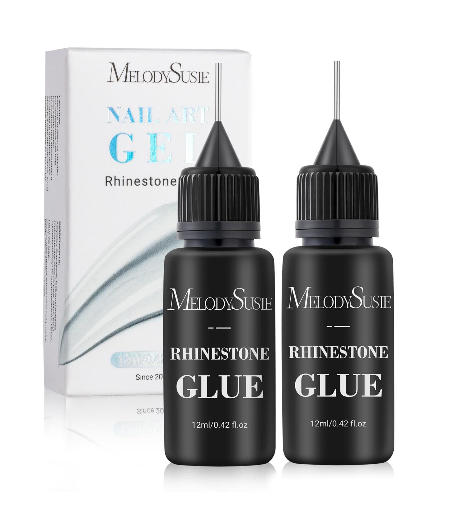 Buy MelodySusie Rhinestone Nail Glue - Strong Gel Adhesive for 3D Nail Designs (2 * 0.42 Fl Oz) - Perfect for Nail Gems and Rhinestones - Buy Online on GoSupps.com