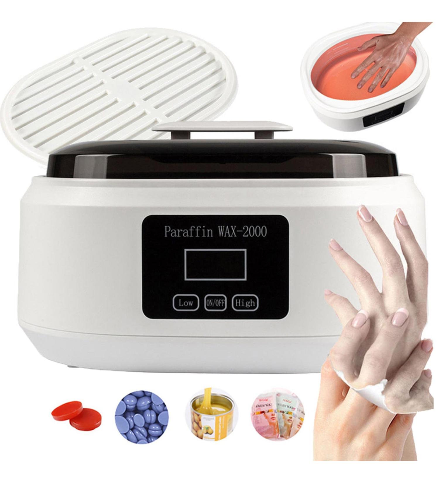 Bain de cire de paraffine pour mains et pieds Chauffage de 200 W avec contr le de temp rature 2 vitesses capacit de 3 4 L hydrate la peau et soulage la fatigue Id al pour une utilisation la Blanc - Buy Online on GoSupps.com