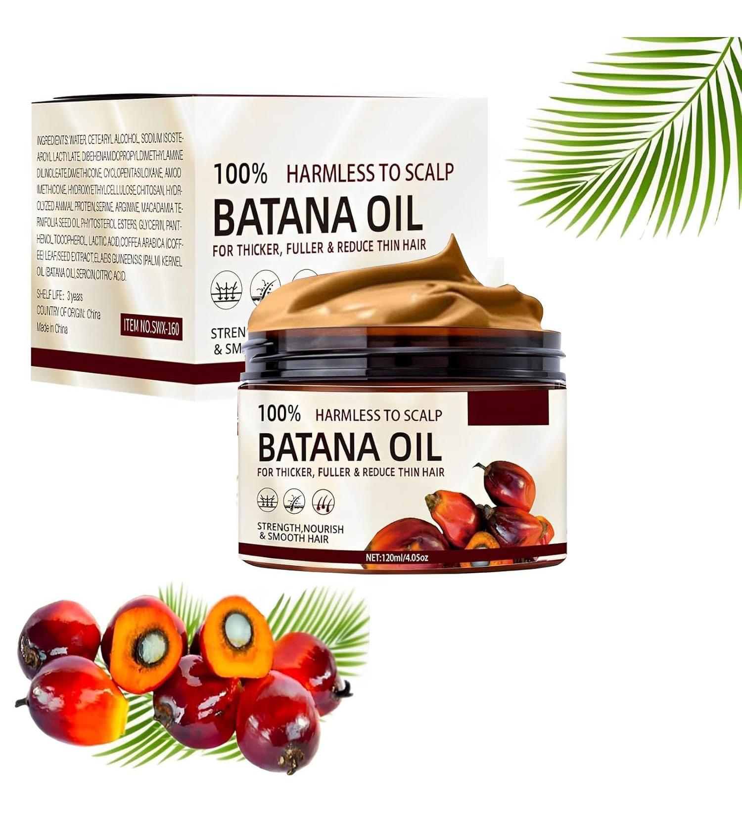 100% Natural Raw Batana Oil for Hair Growth - Unrefined & Organic Repair Damaged Hair Revitalize Hair Strength for Men & Women - Buy Online on GoSupps.com