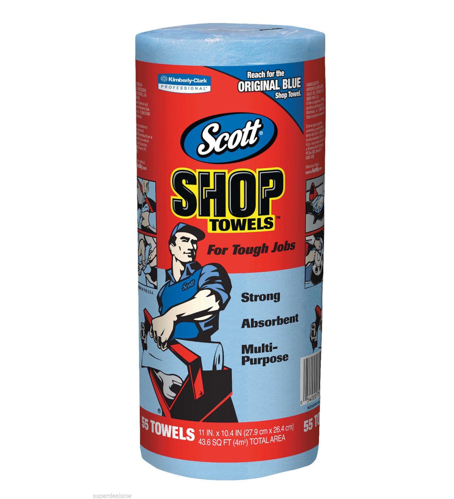 Scott Shop Towels 55 Sheets Pack of 10 Rolls Net 550 Towels 550 Count
