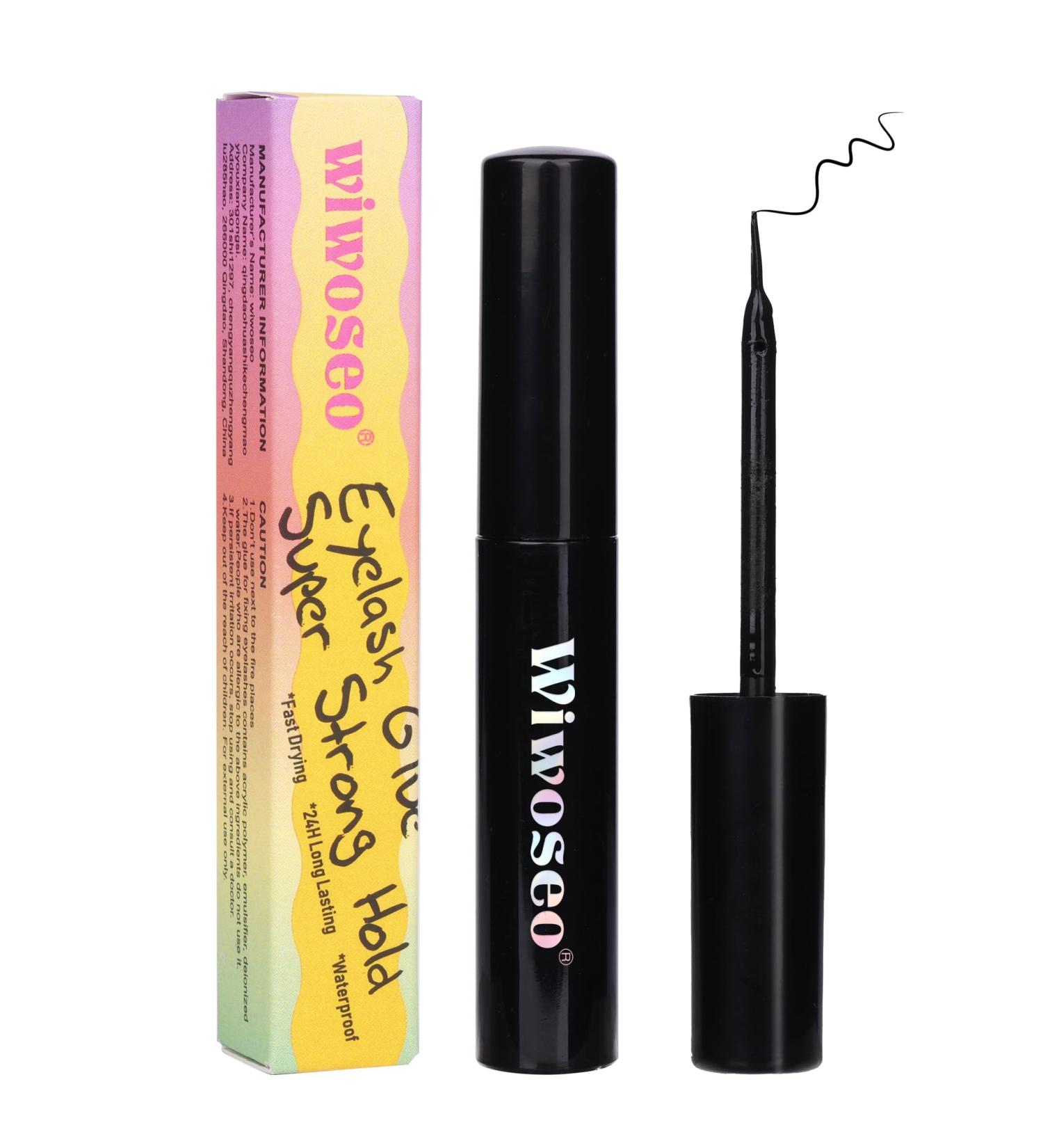 Super Strong Hold Lash Glue - Waterproof Black Eyelash Adhesive for Strip & Cluster Lashes | Fast Drying 5ml - Wiwoseo - Buy Online on GoSupps.com