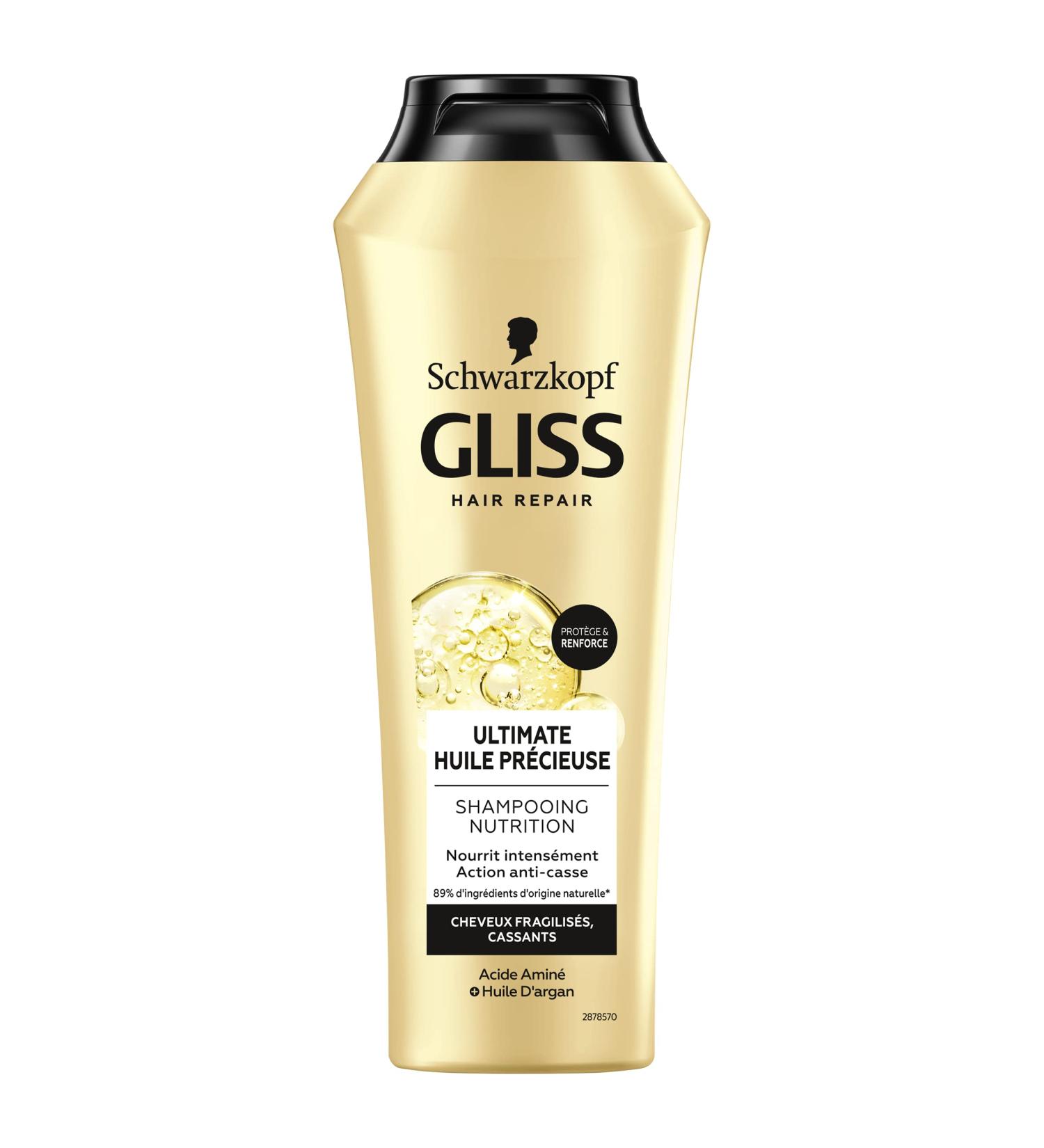 Schwarzkopf - Gliss - Precious Care Oil Shampoo - Dry/Very Damaged Hair - Anti-Breakage Action - 89% Natural Ingredients - 250 ml Bottle - Buy Online on GoSupps.com