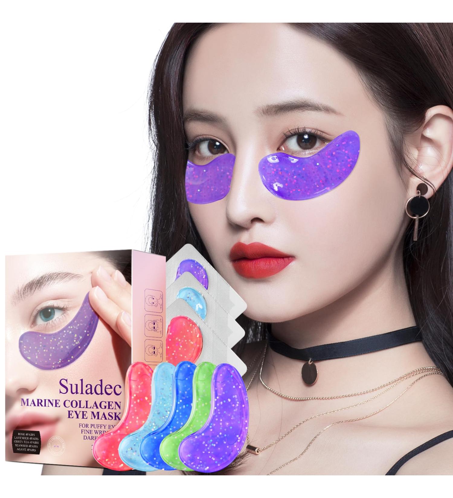 Multi-Colored Collagen Under Eye Mask - 20 Pairs | Reduce Puffiness Dark Circles & Fine Lines | Best Eye Patches for Dry Skin - International Shipping Available - Buy Online on GoSupps.com