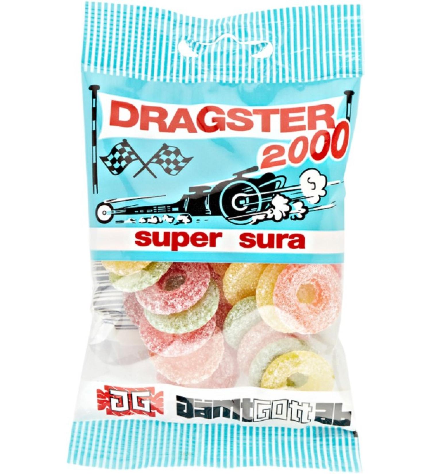 Dragster S ßigkeiten Dragster 2000 Super Sura Swedish Sweets 65g (Pack of 3)