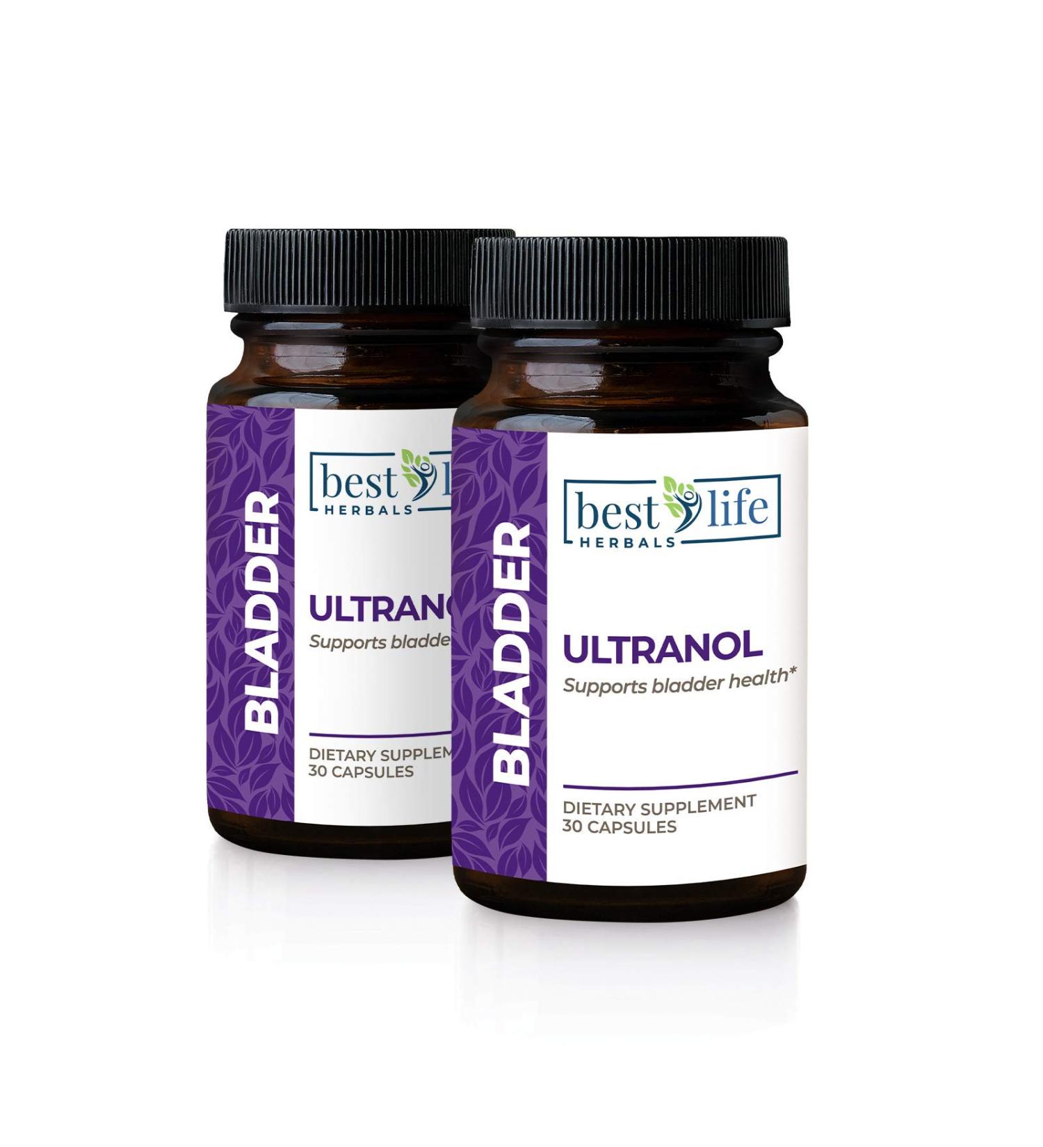 Ultranol Total Bladder Support - Natural Cranberry Supplement for Urinary Health Overactive Bladder Control Incontinence - Reduces Leaks and Urgency - 2 Bottles - 60 Capsules 15 Count (Pack of 2) - Buy Online on GoSupps.com