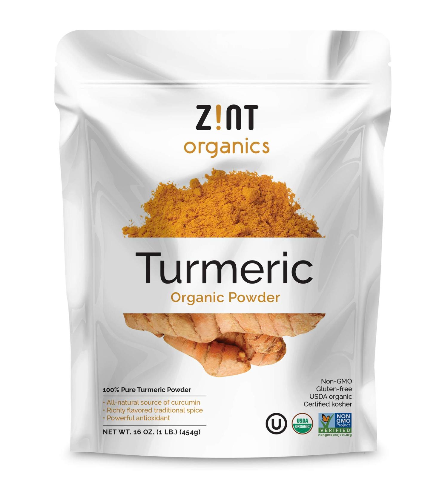 Zint Organic Turmeric Powder 16 oz - Premium Quality, Superfood Spice - Buy Online on GoSupps.com