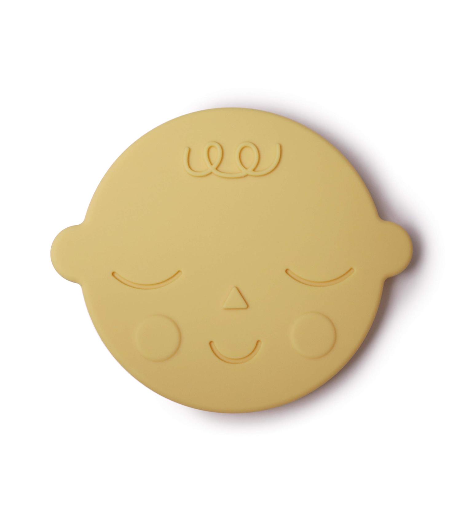 Mushie Bite Ring for Babies | BPA-Free Silicone | Promotes Motor Skills & Visual Sense | Safe Toddler Teething Toy (Banana Cream) - Buy Online on GoSupps.com
