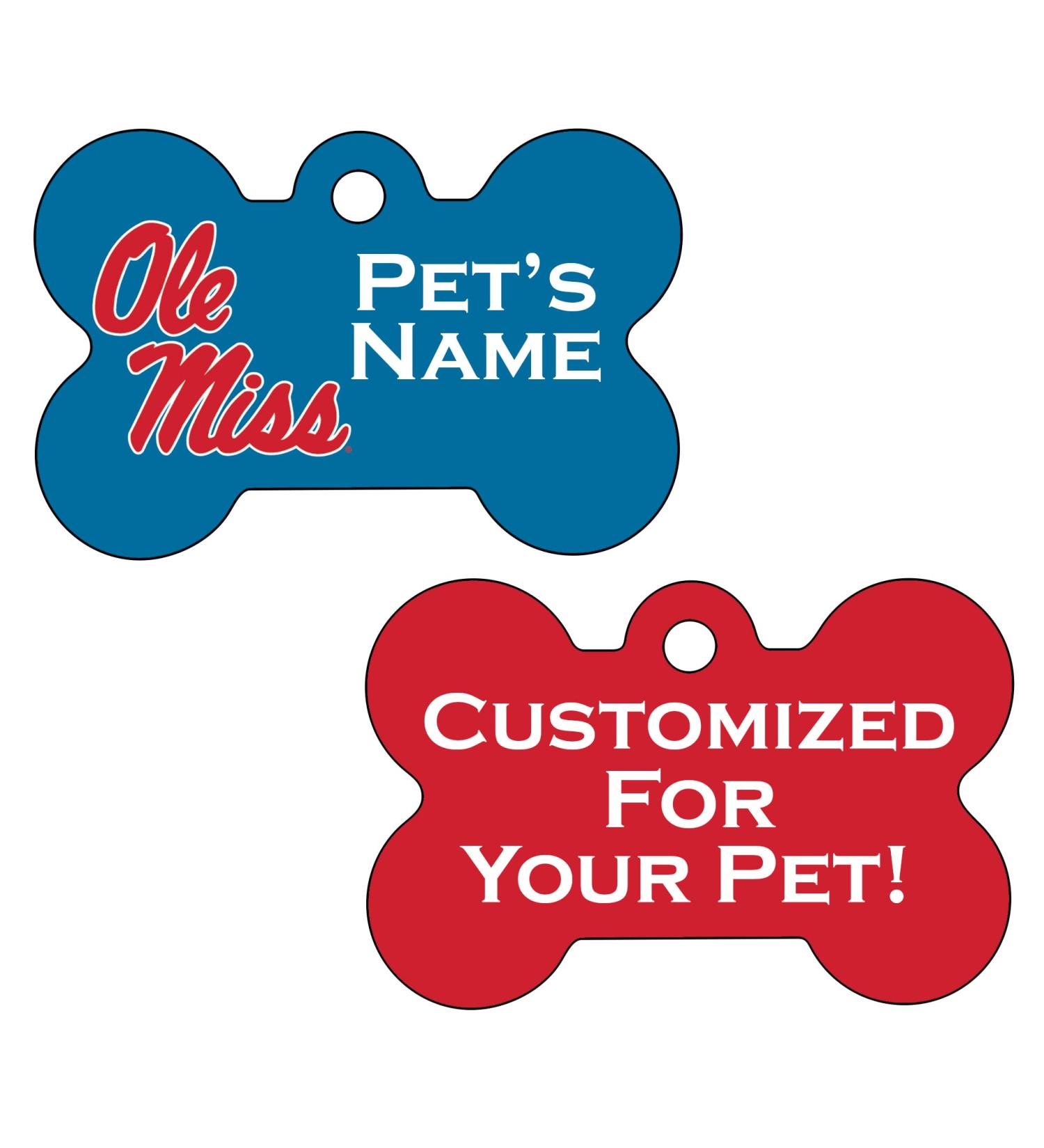 Ole Miss Rebels 2-Sided Pet ID Dog Tag - Officially Licensed & Personalized - Buy Online on GoSupps.com