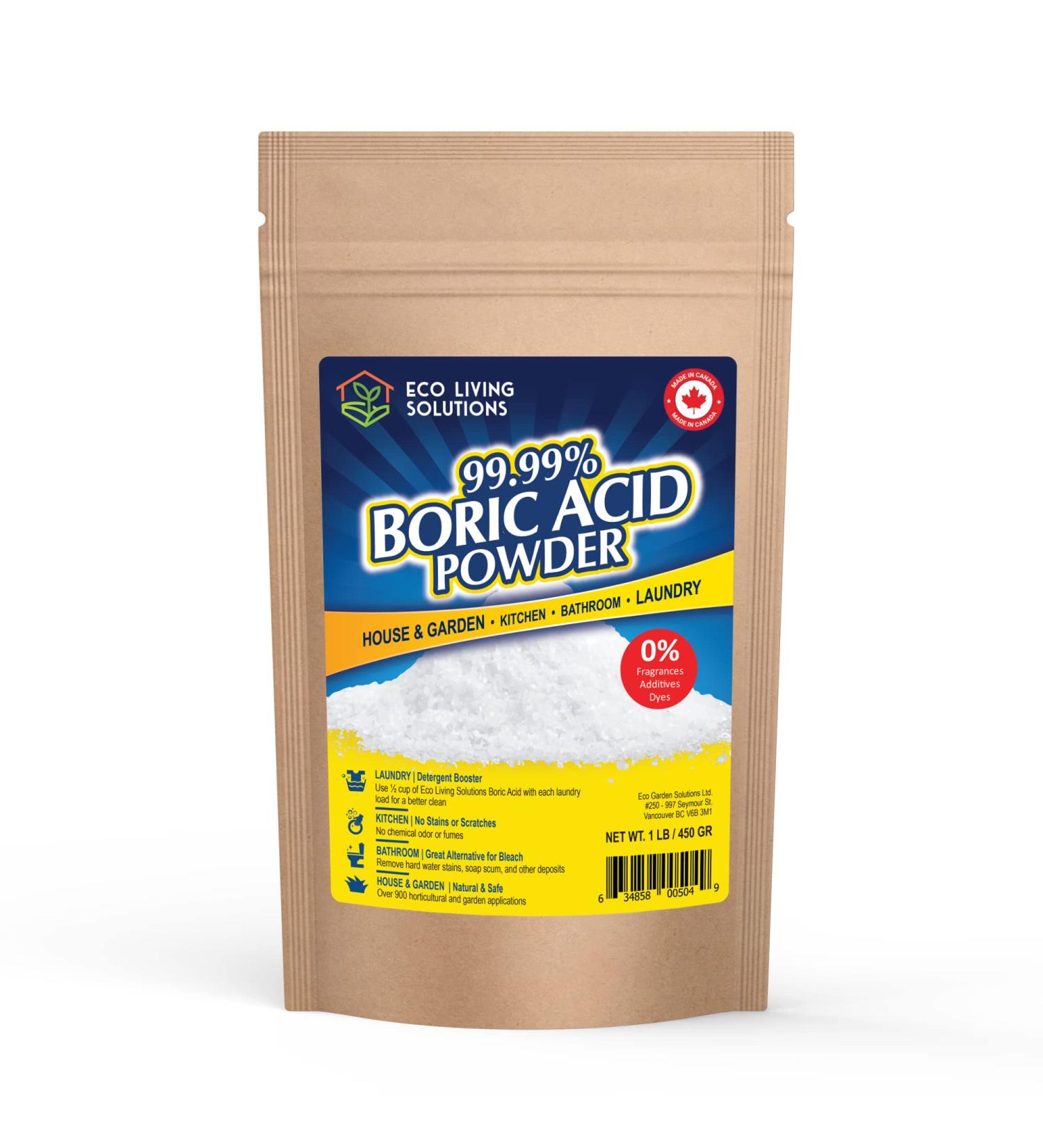 99.99% Pure Boric Acid Powder – Horticultural Use Multi-Purpose Cleaner Laundry & Bathroom Additive - Commercial Strength 15 Oz - Buy Online on GoSupps.com