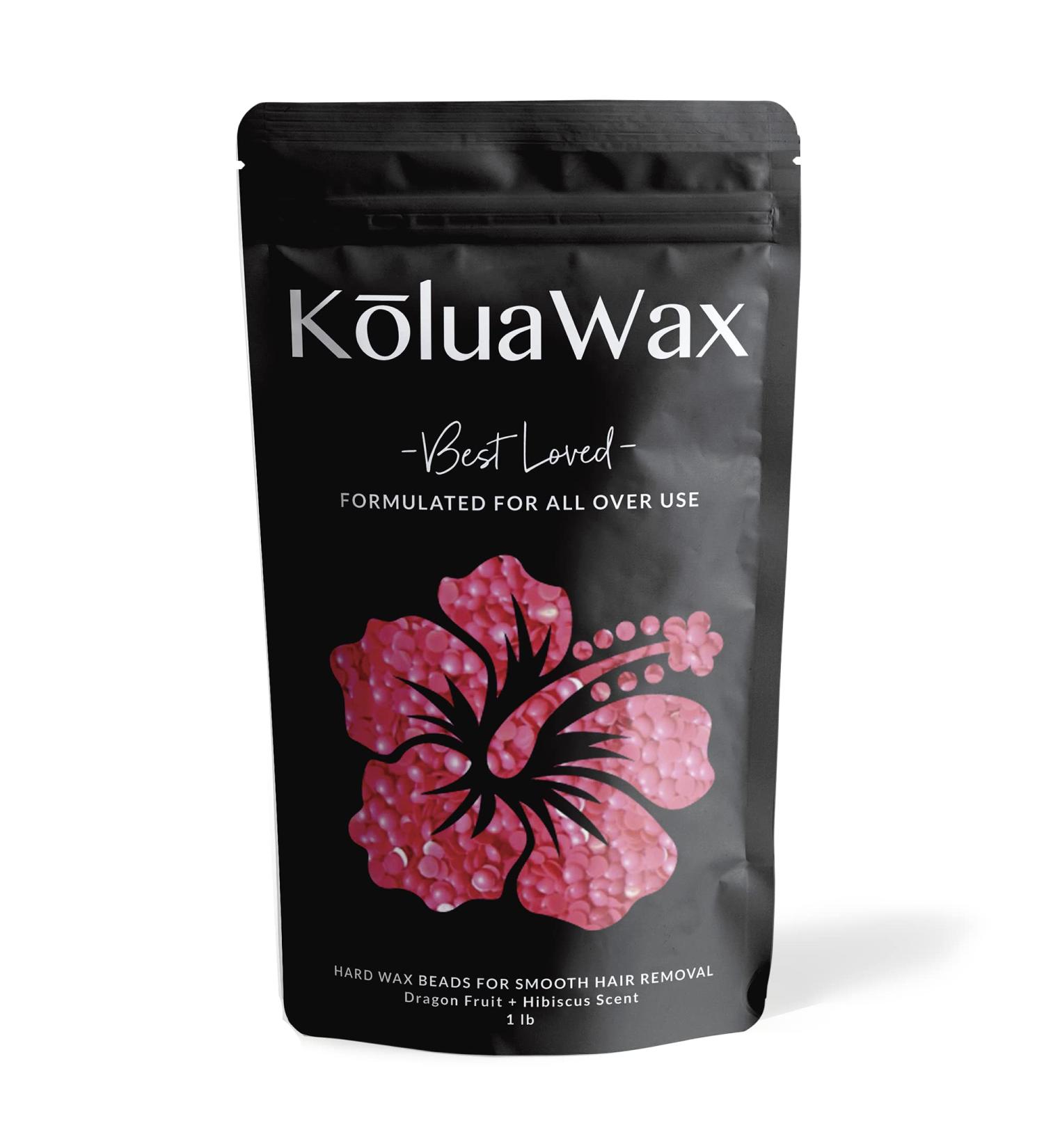 KoluaWax Pink Hard Wax Beads - All-In-One Body Formula for Hair Removal - Ideal for Face, Bikini, Legs, Underarm, Back, and Chest - Large Refill Pearl Beans for Wax Warmer Kit - Buy Online on GoSupps.com