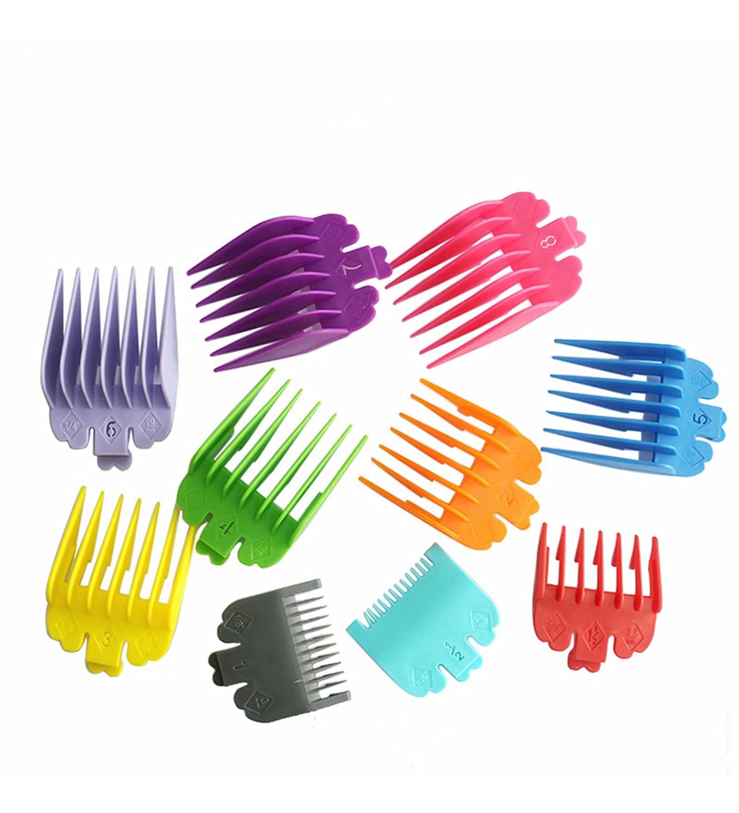 10 Sets of Color Guide Combs for Hair Clippers - Precision Cutting from 0.06mm to 25mm | International Shipping - Buy Online on GoSupps.com