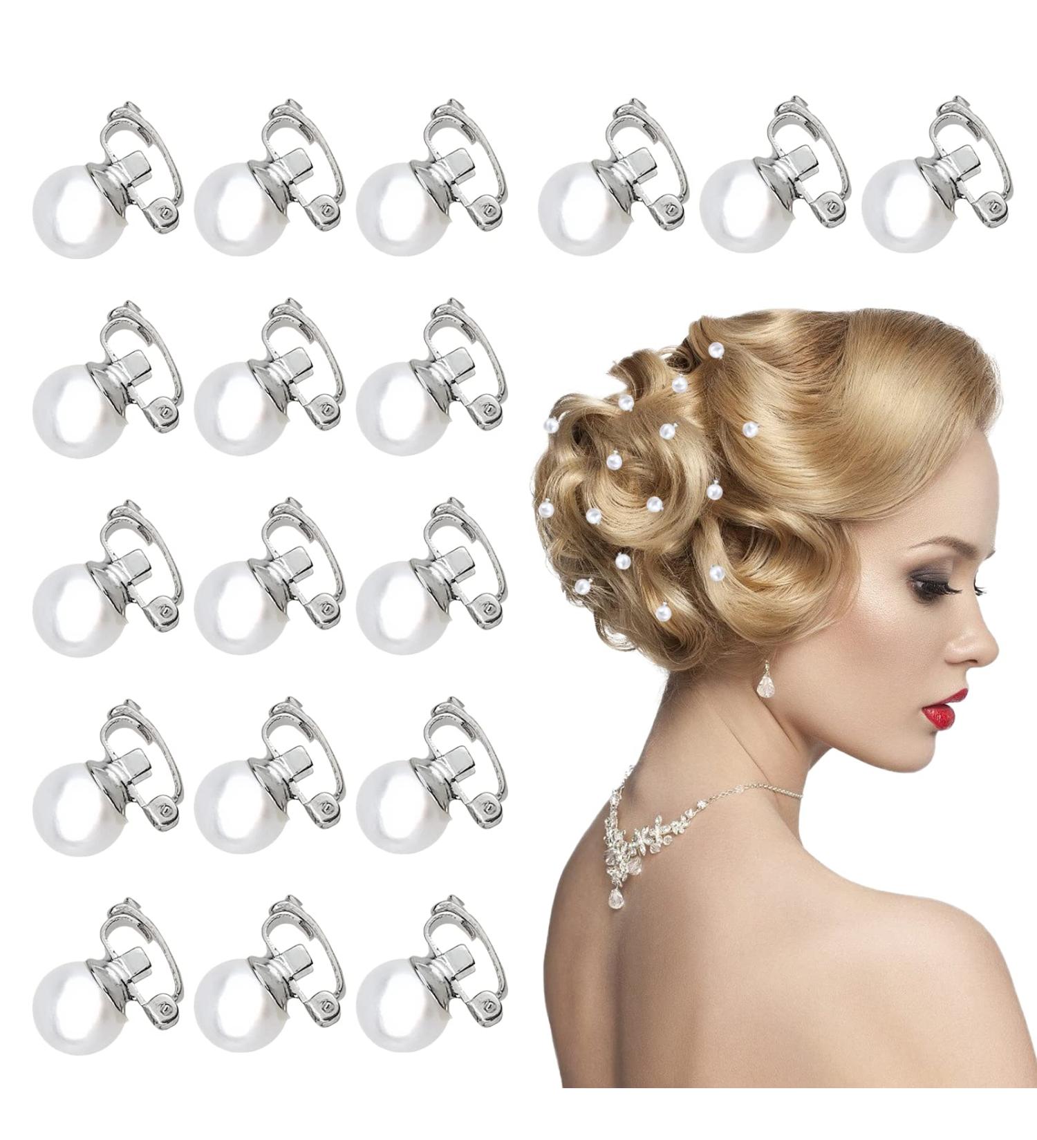 20 PCS Mini Pearl Hair Clips - Fashion Claw Barrettes for Women and Girls | Korean Hair Accessories for Brides - Hair Decorations - Buy Online on GoSupps.com