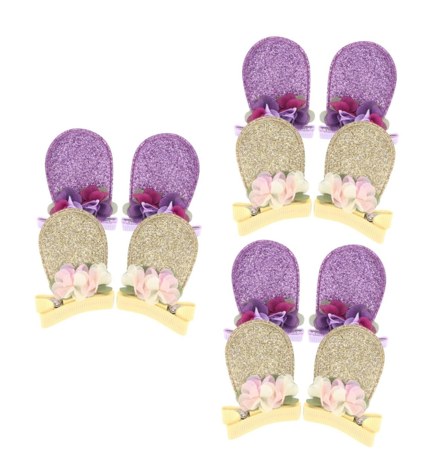 Beavorty 6 Pairs bunny ear hair clip sequin rabbit hairclips bunny ears hair clip easter hair barrettes rabbit hairpins kids clothes hair decoration pair clip Miss non-woven fabric sequins - Buy Online on GoSupps.com