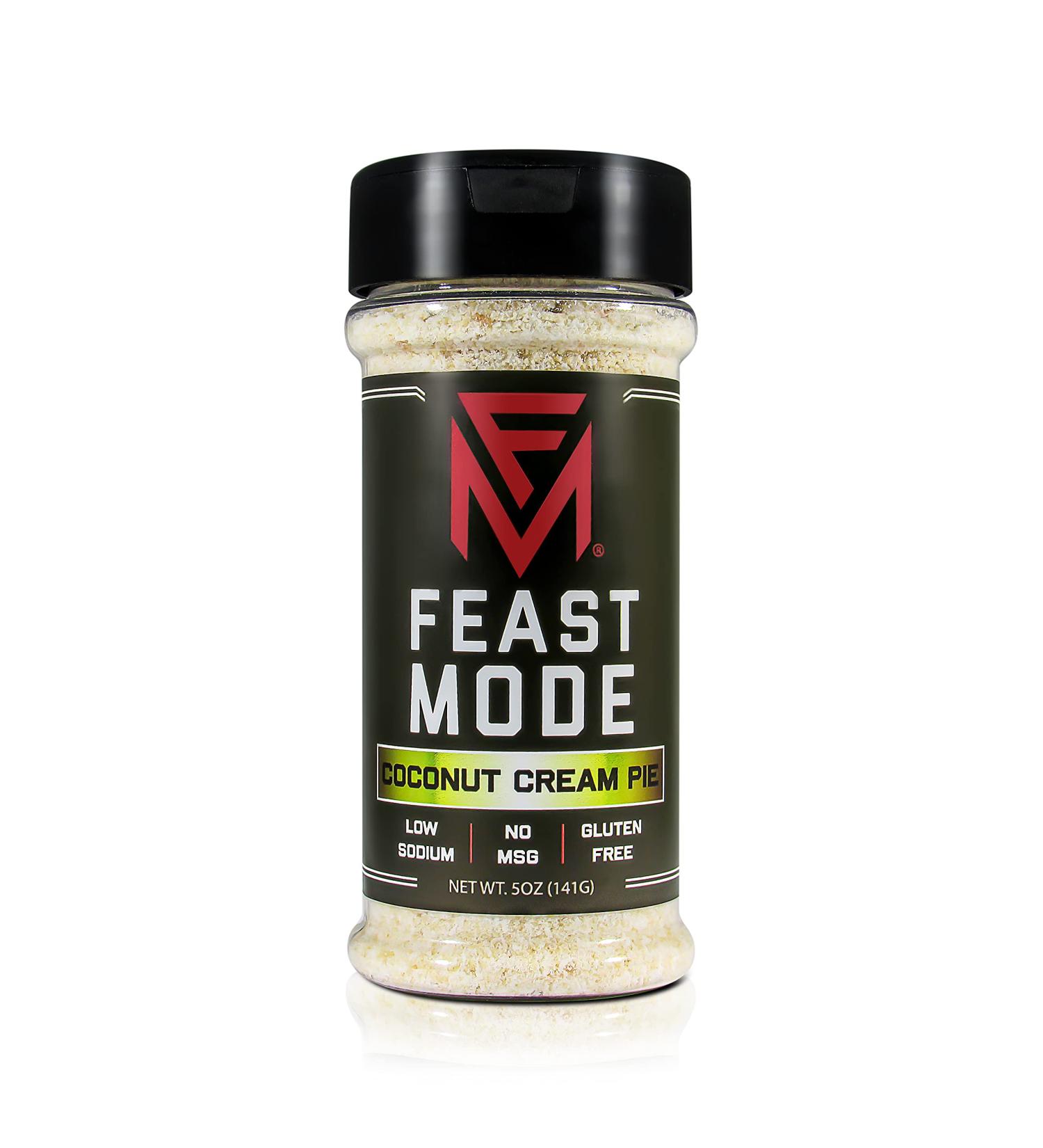 Feast Mode Flavors Coconut Cream Pie Seasoning - Low Sodium, No MSG, Gluten Free, All Natural - Perfect for Meal Prep, Oatmeal, Protein Shakes - Sweet Vanilla Coconut Flavor - Buy Online on GoSupps.com