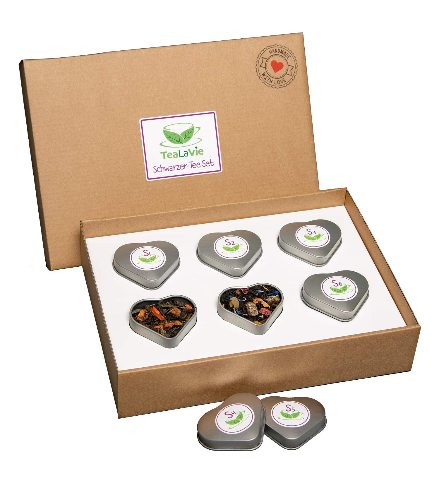 Tealavie 6er Schwarztee Geschenkset (50g) Exquisites Tasting Set f r Teeliebhaber | Perfektes Geschenk zu Vatertag | Hochwertiger loser schwarzer Tee - Buy Online on GoSupps.com