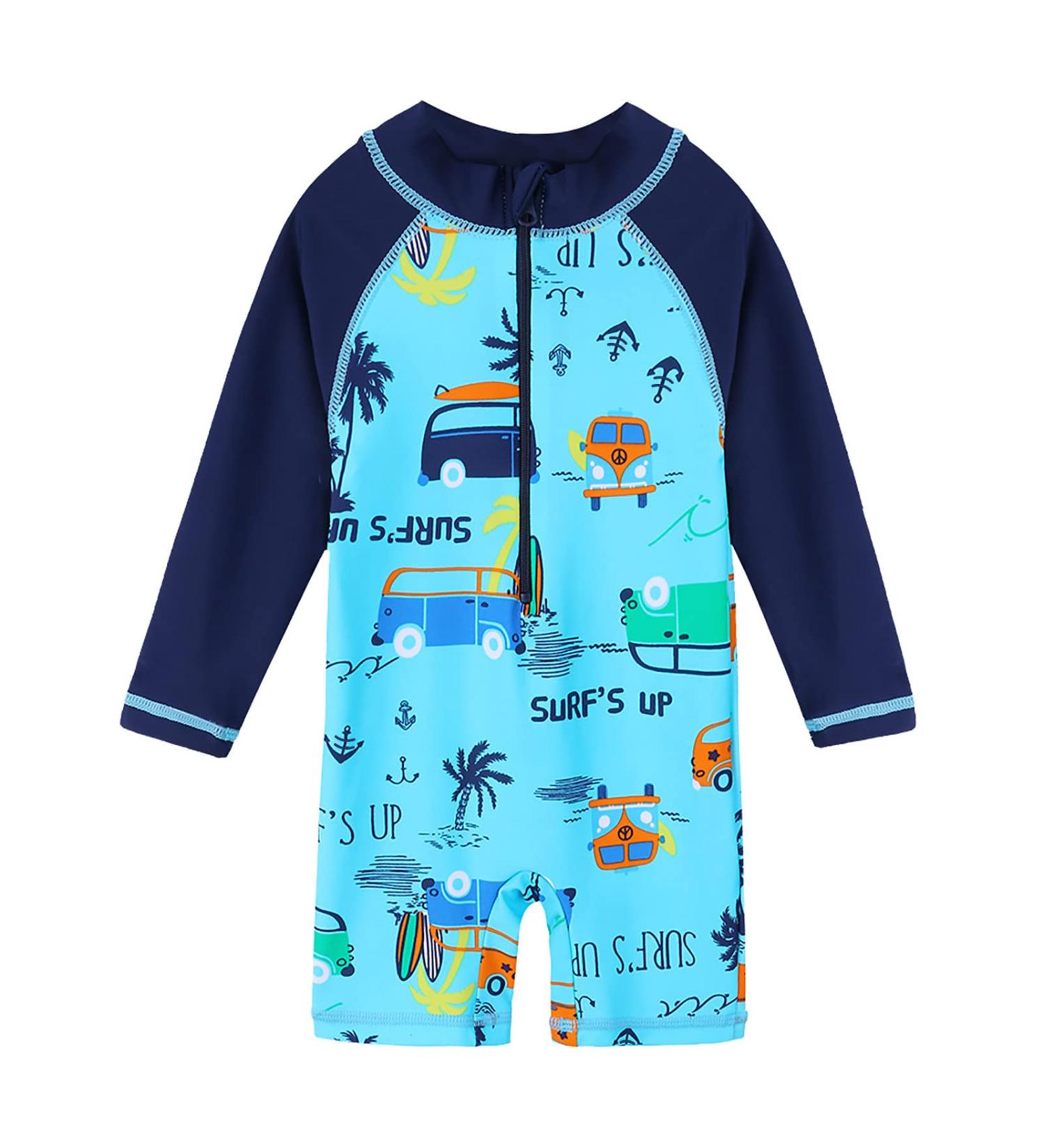 HUAANIUE Baby Boys Swimsuit with Zip Rash Guard, UPF 50+ Protection - 2-3 Years - Buy Online on GoSupps.com