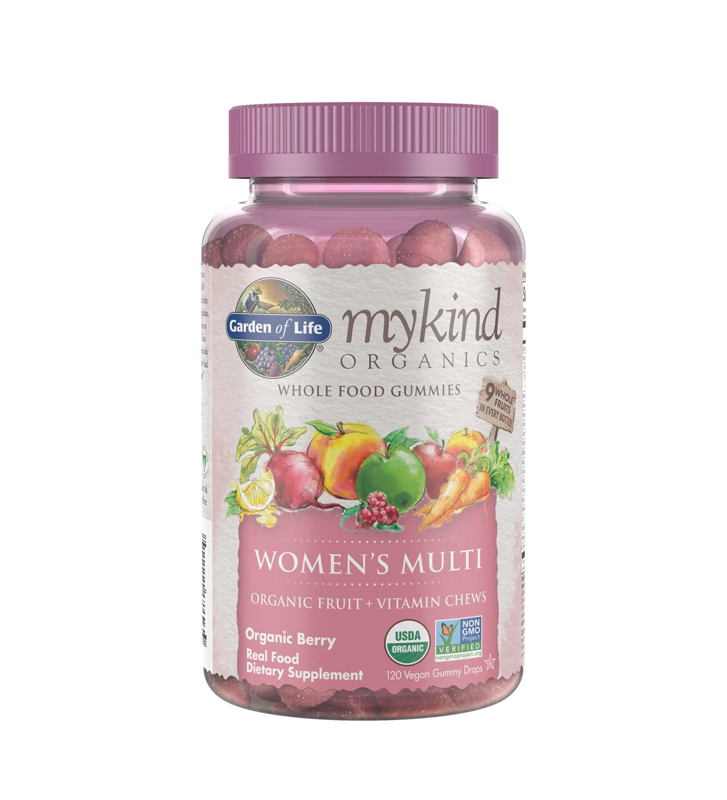 Garden of Life MyKind Organics Women's Multi - 120 Vegan Berry Gummy Vitamins - Buy Online on GoSupps.com