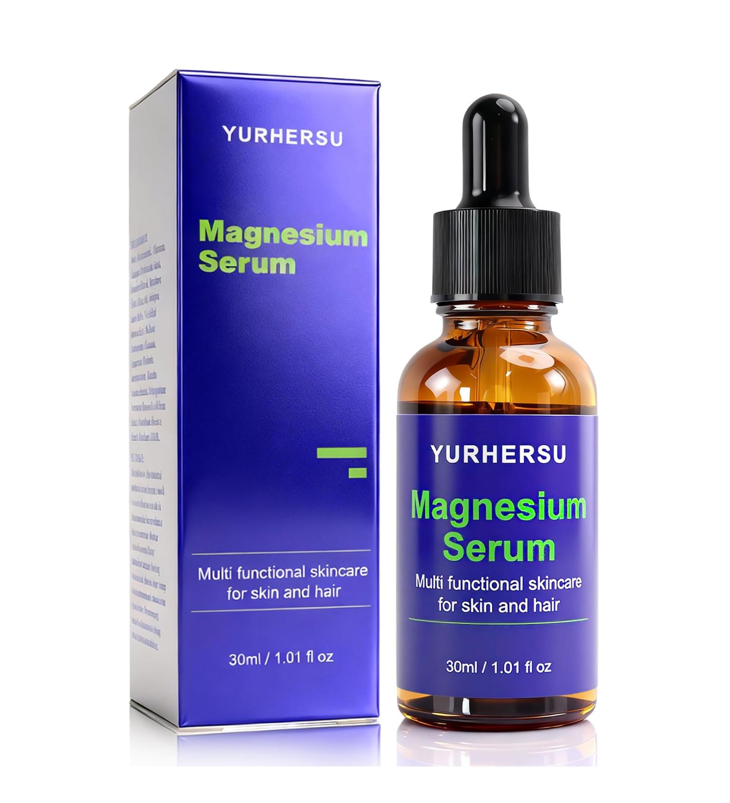 YURHERSU Magnesium Serum for Women Skin and Hair Care Hydration Magnesium Serum with Collagen Long-lasting Moisturization Revitalizing Nourishment Skin Tightening & Firming 1.01 FL OZ - Buy Online on GoSupps.com