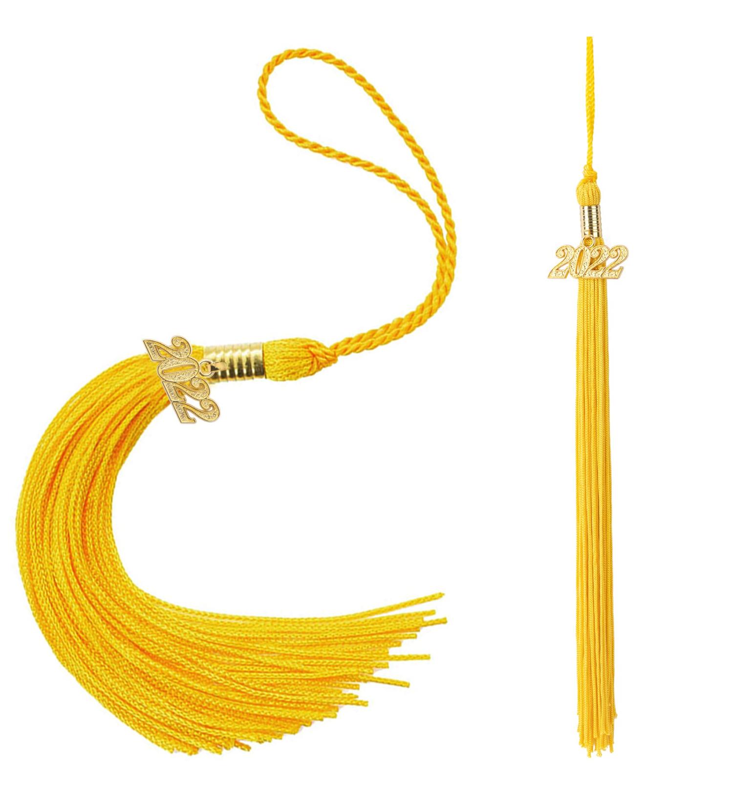 2PCS 2022 Gold Graduation Cap Tassel Charms | Hat Decoration for Graduation Party Ceremonies - Buy Online on GoSupps.com