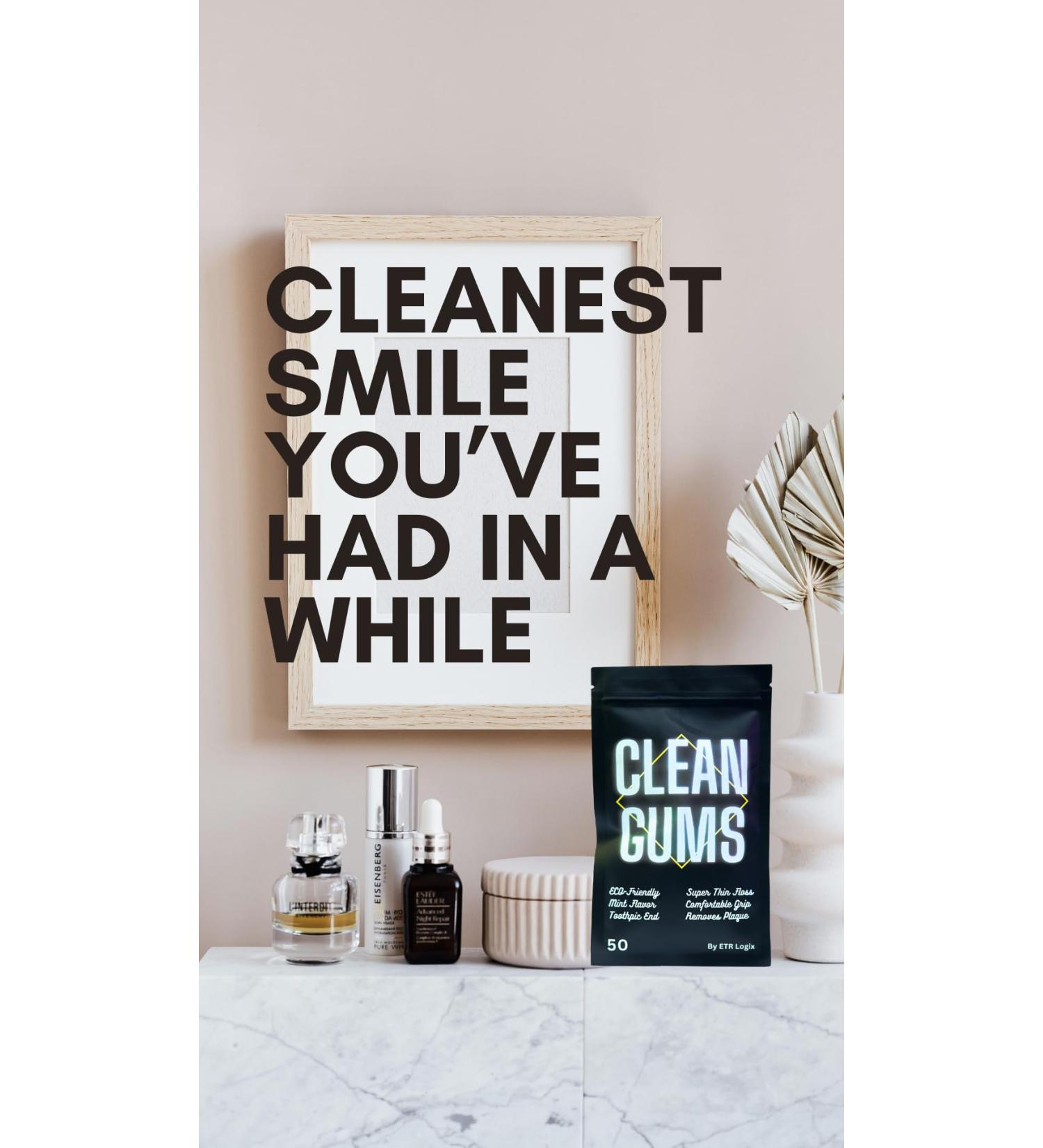 Logix Clean Gums Dental Floss Picks - 100pcs No Break & No Shred Floss Perfect for Oral Care - International Shipping Available - Buy Online on GoSupps.com