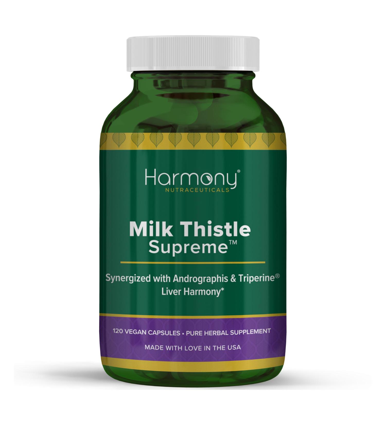 Milk Thistle Supreme Liver Support & Detox Harmony with Andrographis & Triperine Digestion Skin & Vitality Support Dr. Gumman s Clinical Grade Premium - 120 Vegan Capsules Made in USA** - Buy Online on GoSupps.com