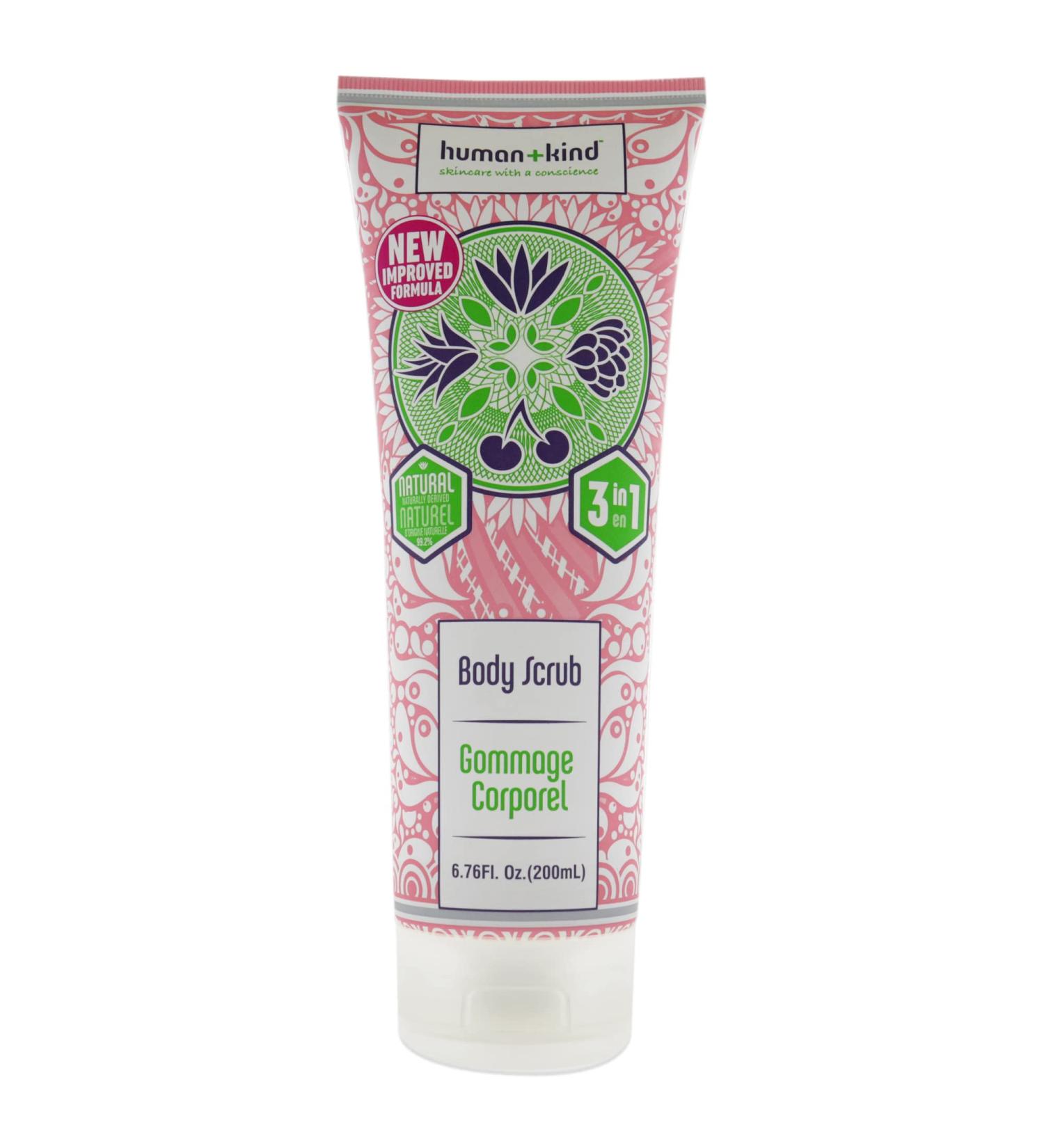 Human+Kind Body Scrub - Exfoliating Hydrating Body Polish that Scrubs Away Dead Skin Cells - Clarifying Treatment for Soft Smooth Skin with Bamboo Extract Beads - Vegan and Cruelty Free - 6.76 oz 6.76 Ounce (Pack of 1) - Buy Online on GoSupps.com
