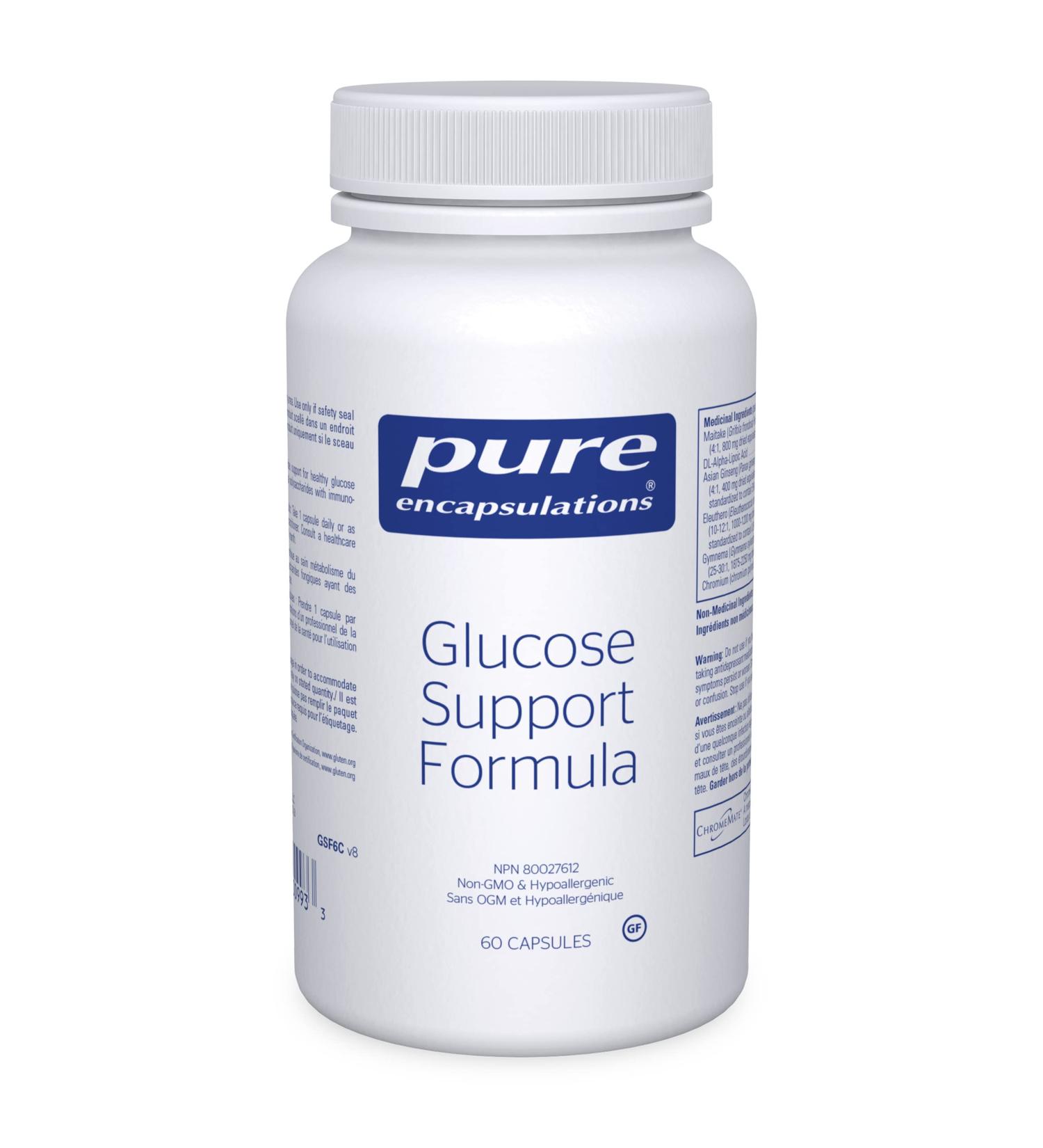 Pure Encapsulations - Glucose Support Formula - Hypoallergenic Supplement Supports Healthy Pancreas Function and Glucose Metabolism* - 60 Vegetable Capsules - Buy Online on GoSupps.com