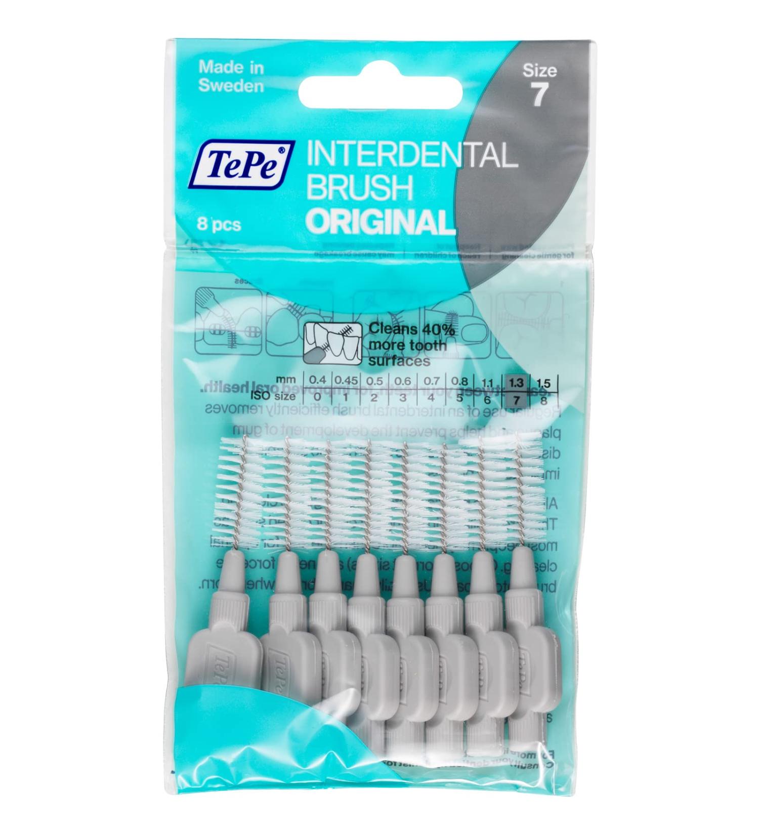 24 TePe interdental brushes super large 1.3 mm grey
